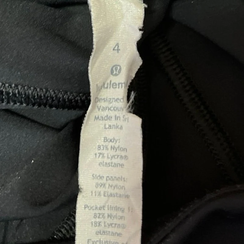 Lululemon On Pace Crop Black Mesh Yoga Workout Athletic Tight Leggings Pants 4 - Image 5