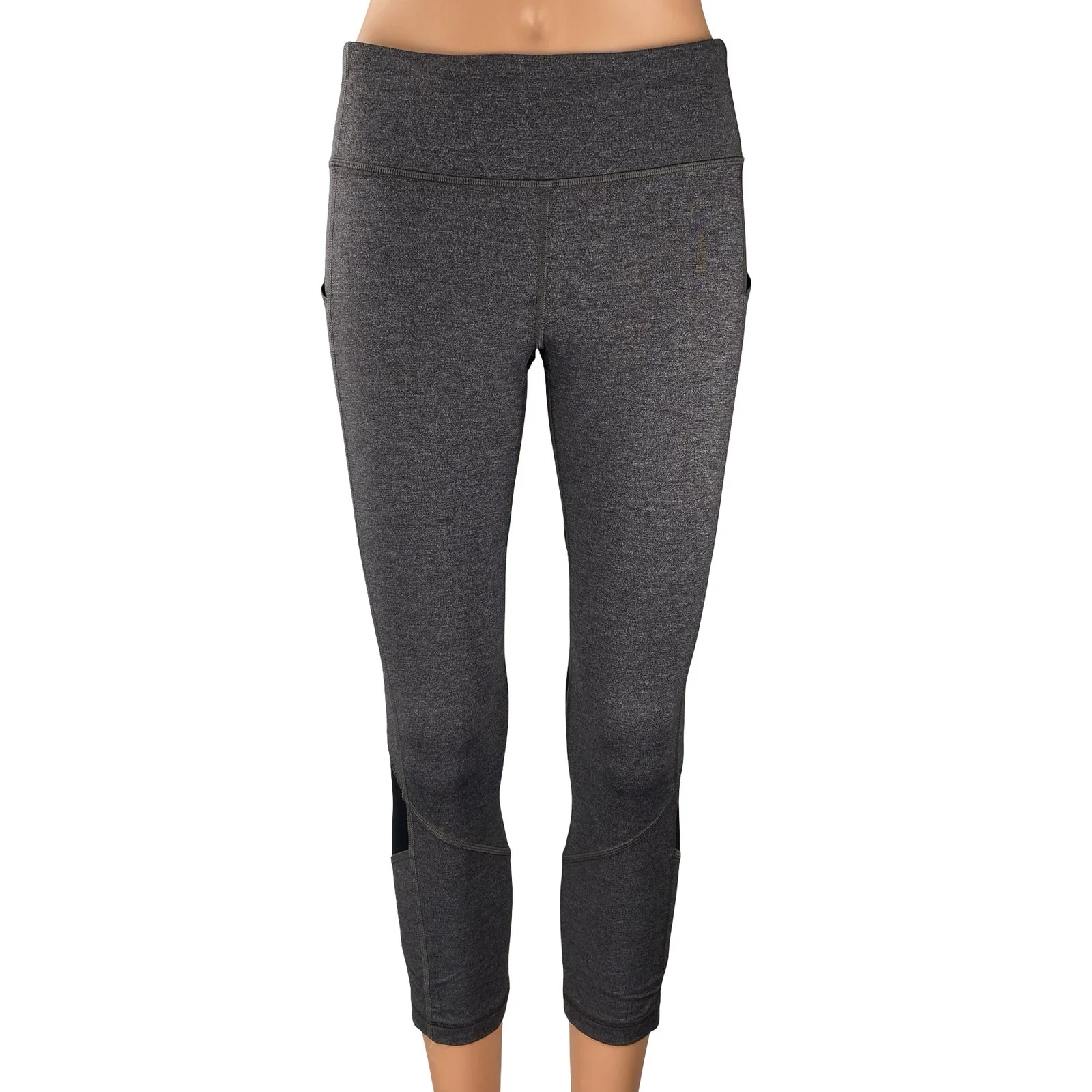 Lululemon Pace Rival Crop Women' s Gray Running Yoga Athletic Leggings Pants 6