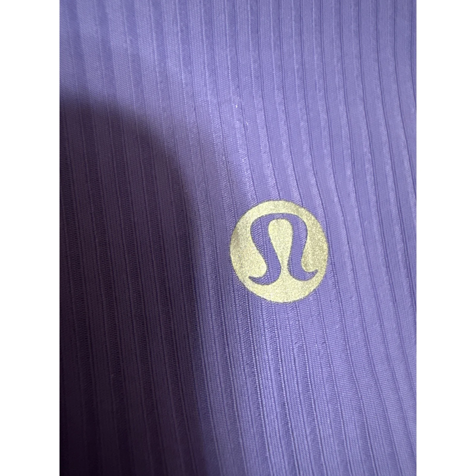 Lululemon Purple Sleeveless Strappy Rib Knit Yoga Athletic Sports Bra Crop Top 2 - Image 3