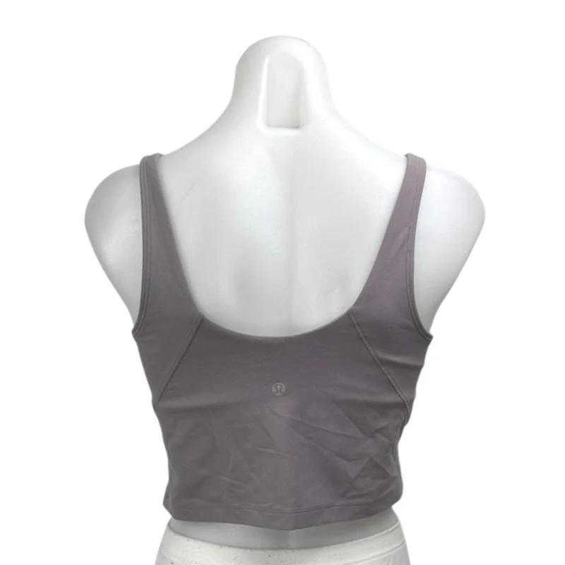 Lululemon Purple Sleeveless V Neck Yoga Workout Athletic Crop Tank Top Size 10 - Image 2