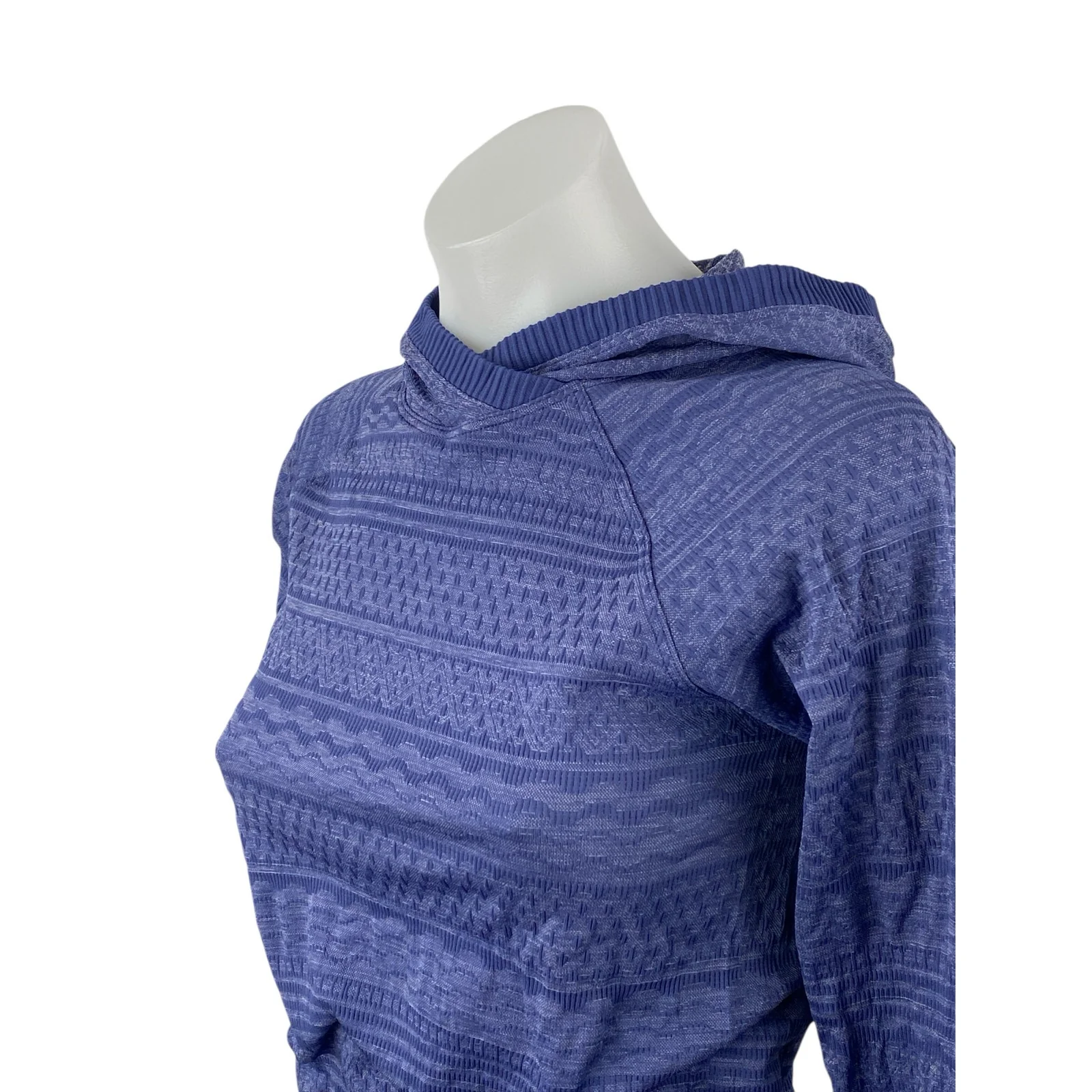 Lululemon Rest Less Women's Blue Hoodie Hooded Long Sleeve Sweatshirt Top Sz 12 - Image 3