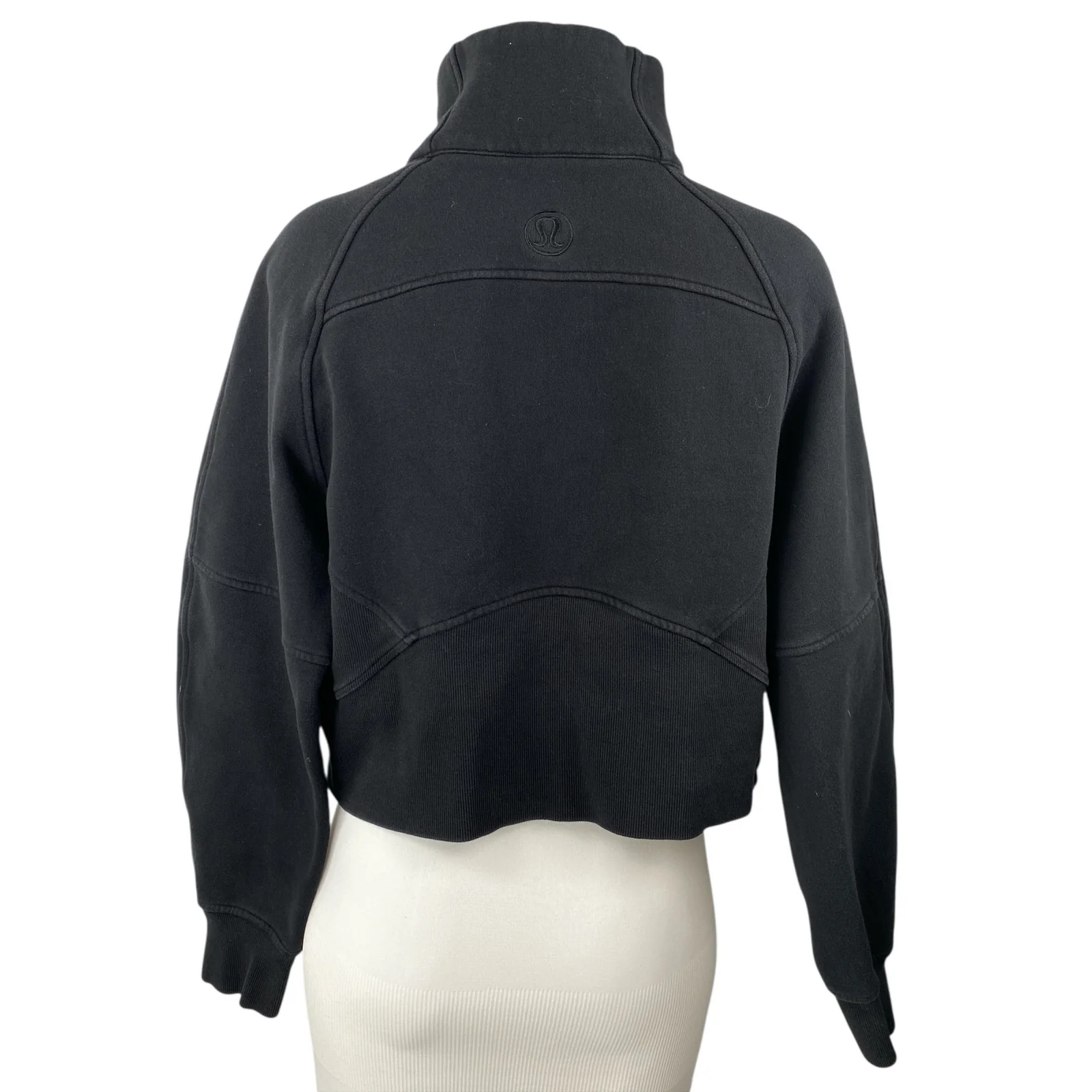 Lululemon Scuba Women's Black Oversized Half Zip Long Sleeve Sweatshirt Top Sz 6 - Image 2