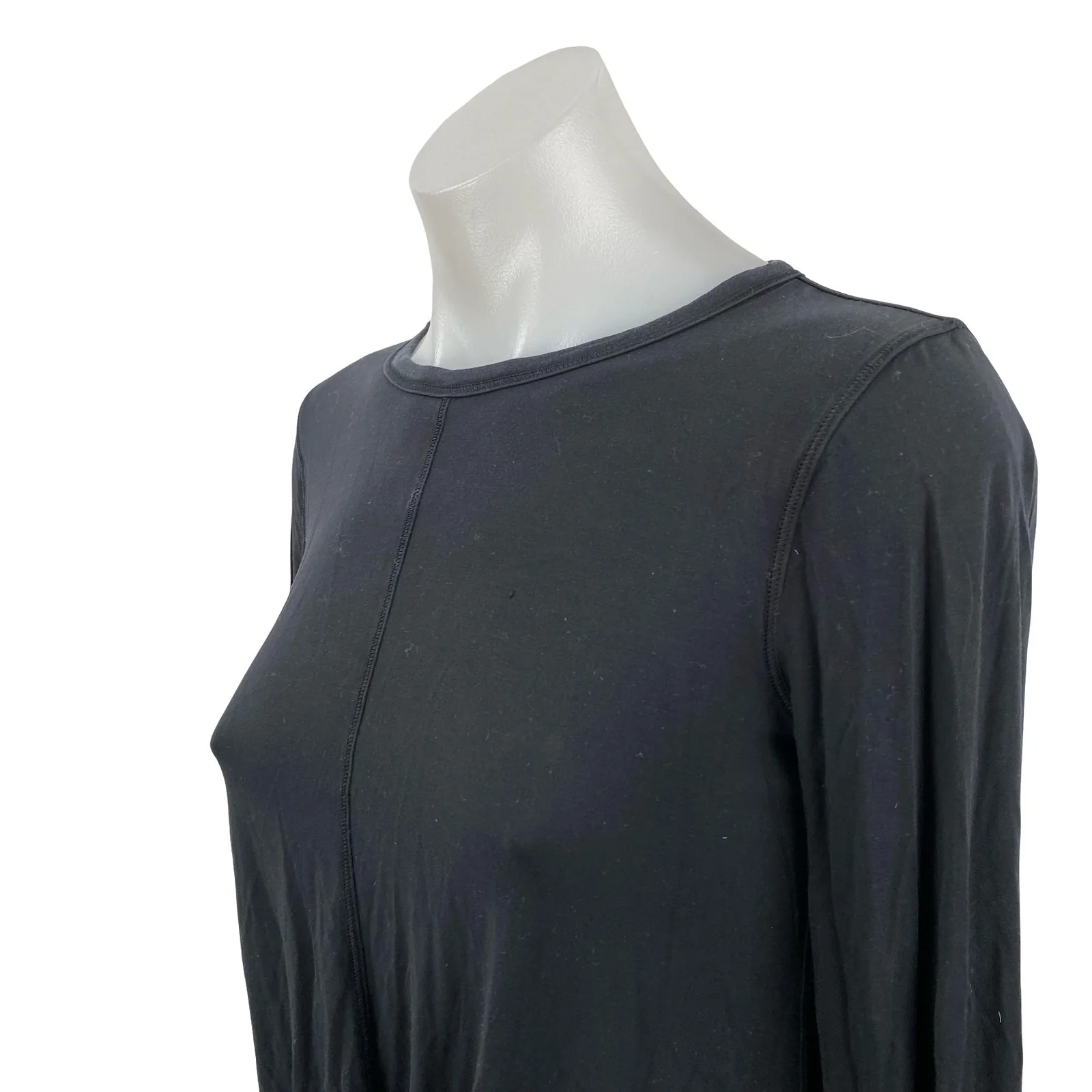 Lululemon Serene Saturday Women's Black Crew Neck Long Sleeve Tee T-Shirt Top 4 - Image 2