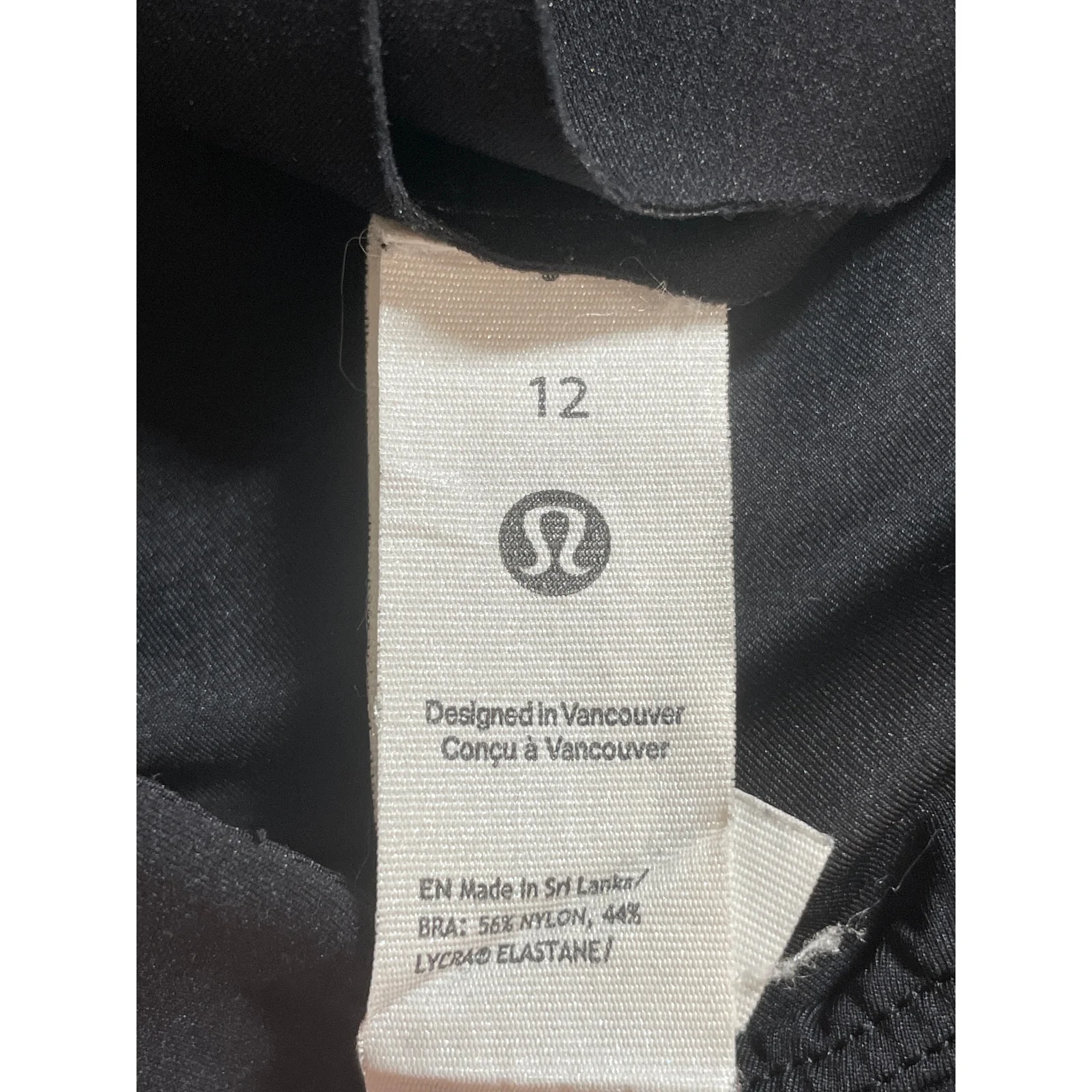 Lululemon Ultralu Black Sleeveless Athletic Activewear Sports Bra Tank Top Sz 12 - Image 5