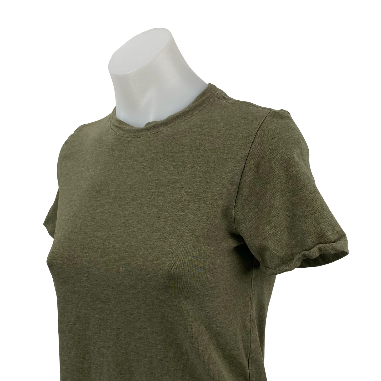 Lululemon Women's Army Green Yoga Short Sleeve Athletic T Shirt Tee Top Size 2 - Image 2