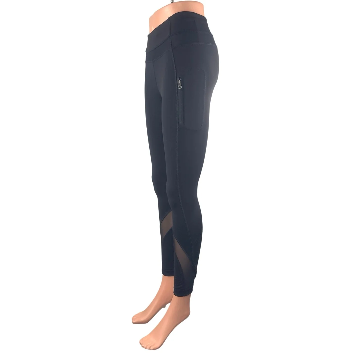 Lululemon Women's Black Mid Rise Crop Yoga Gym Athletic Leggings Pants Size S - Image 2