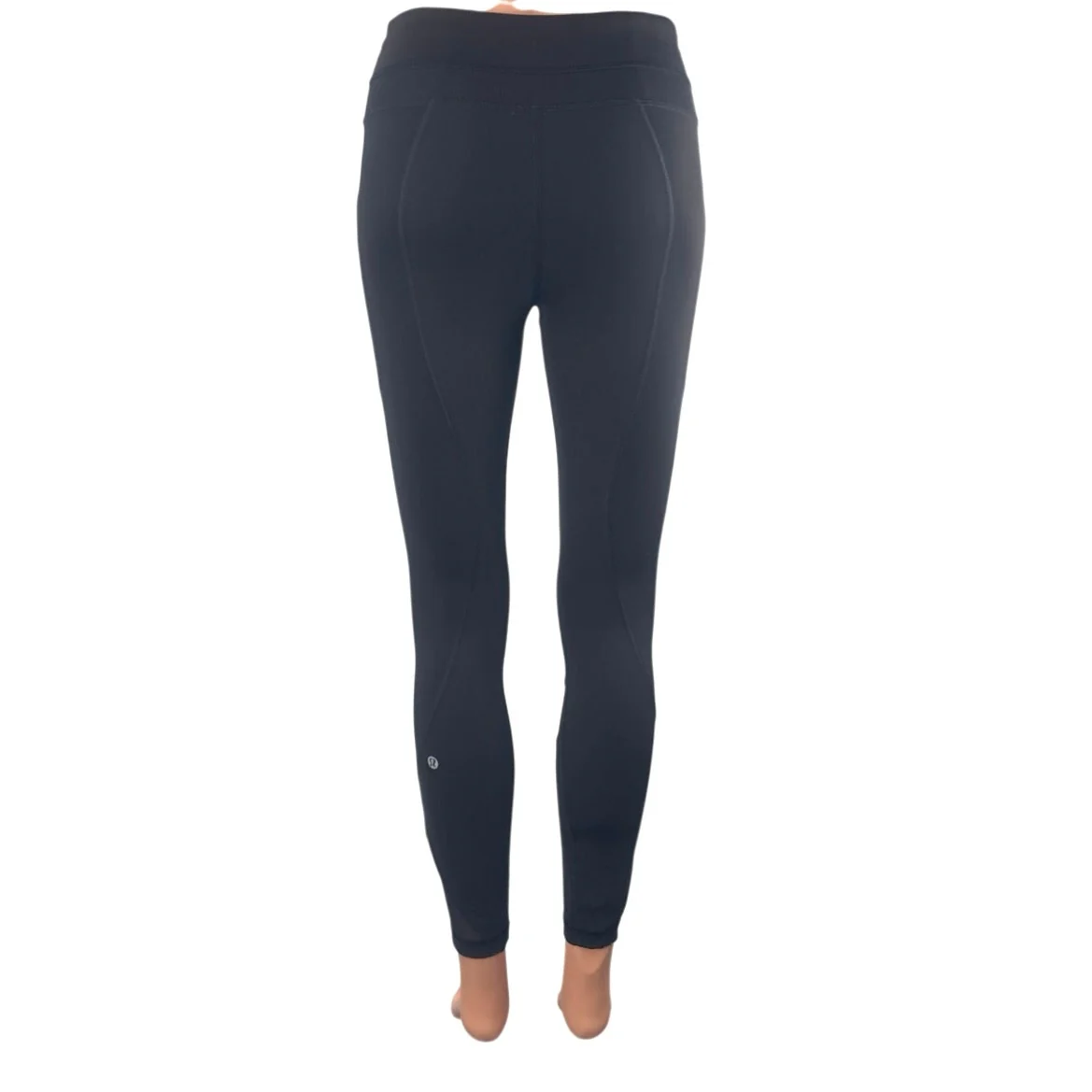 Lululemon Women's Black Mid Rise Crop Yoga Gym Athletic Leggings Pants Size S - Image 3