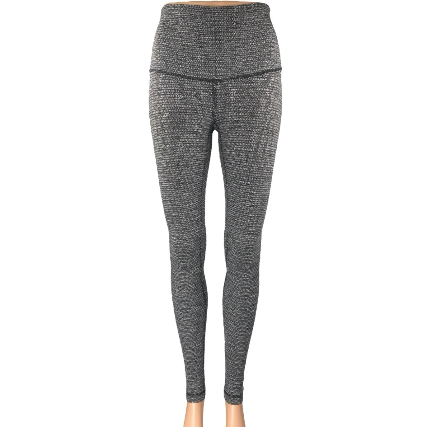 Lululemon Women's Black Mid Rise Yoga Workout Athletic Leggings Pants Size 4