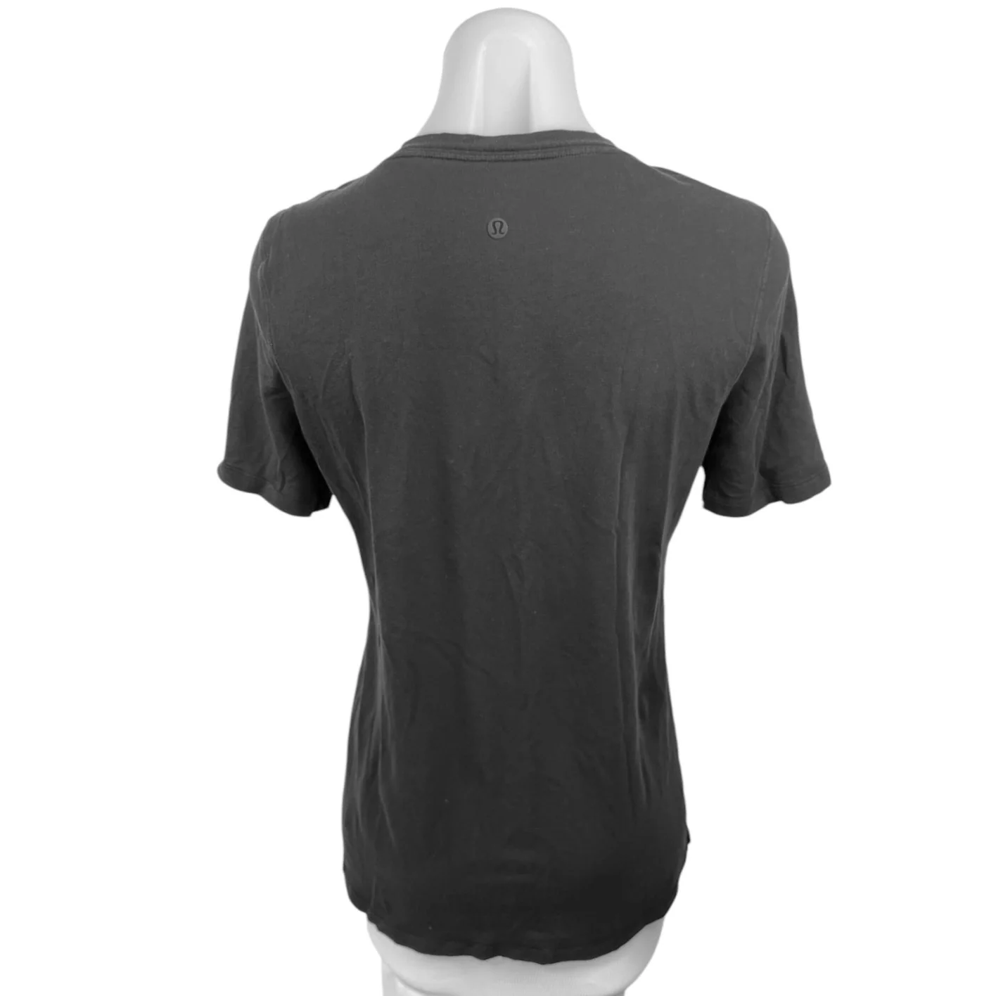 Lululemon Women's Black V-Neck Short Sleeve Slim Casual Tee T Shirt Top Size 4 - Image 2