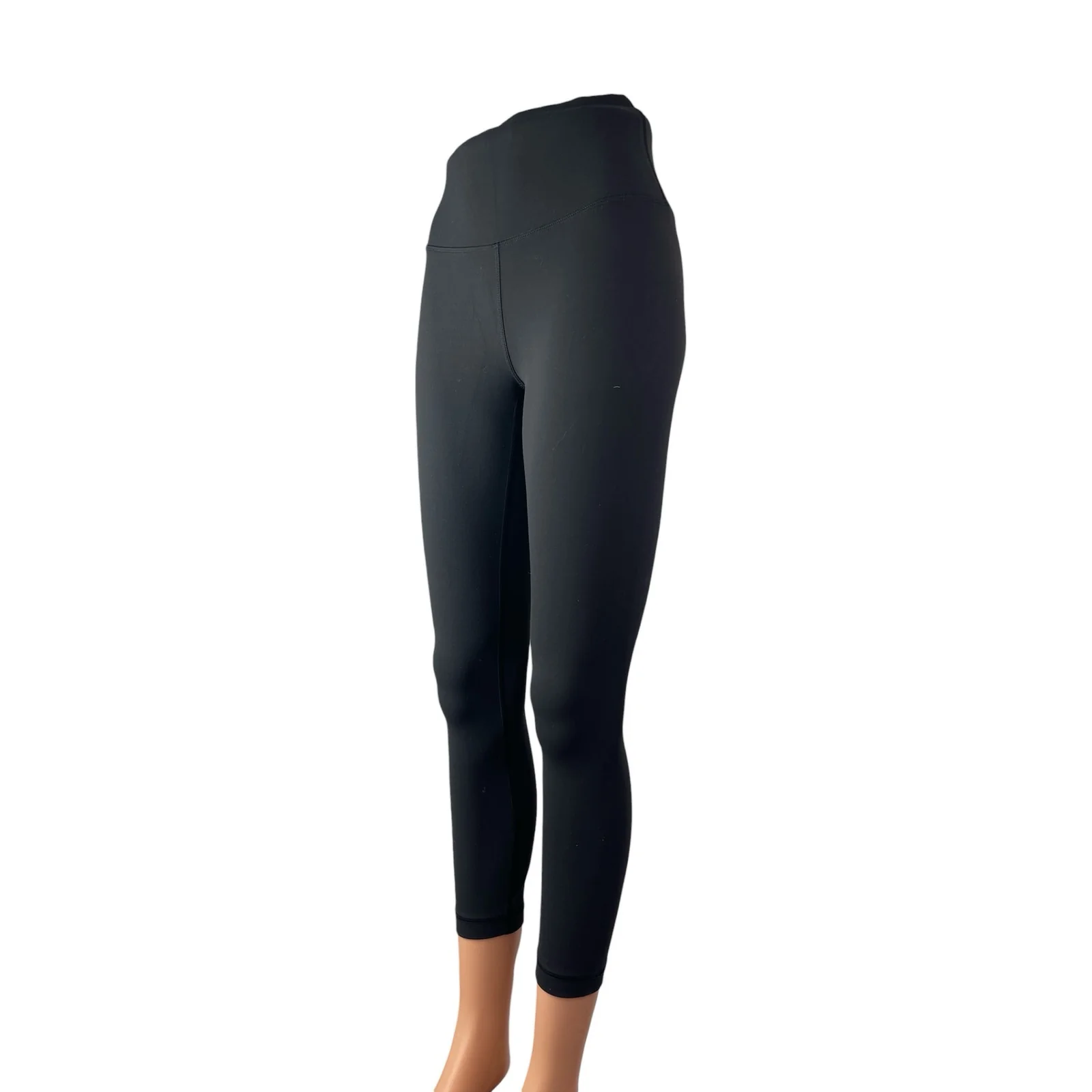 Lululemon Women's Black Yoga Workout Gym Cropped Athletic Leggings Pants Size 4 - Image 2