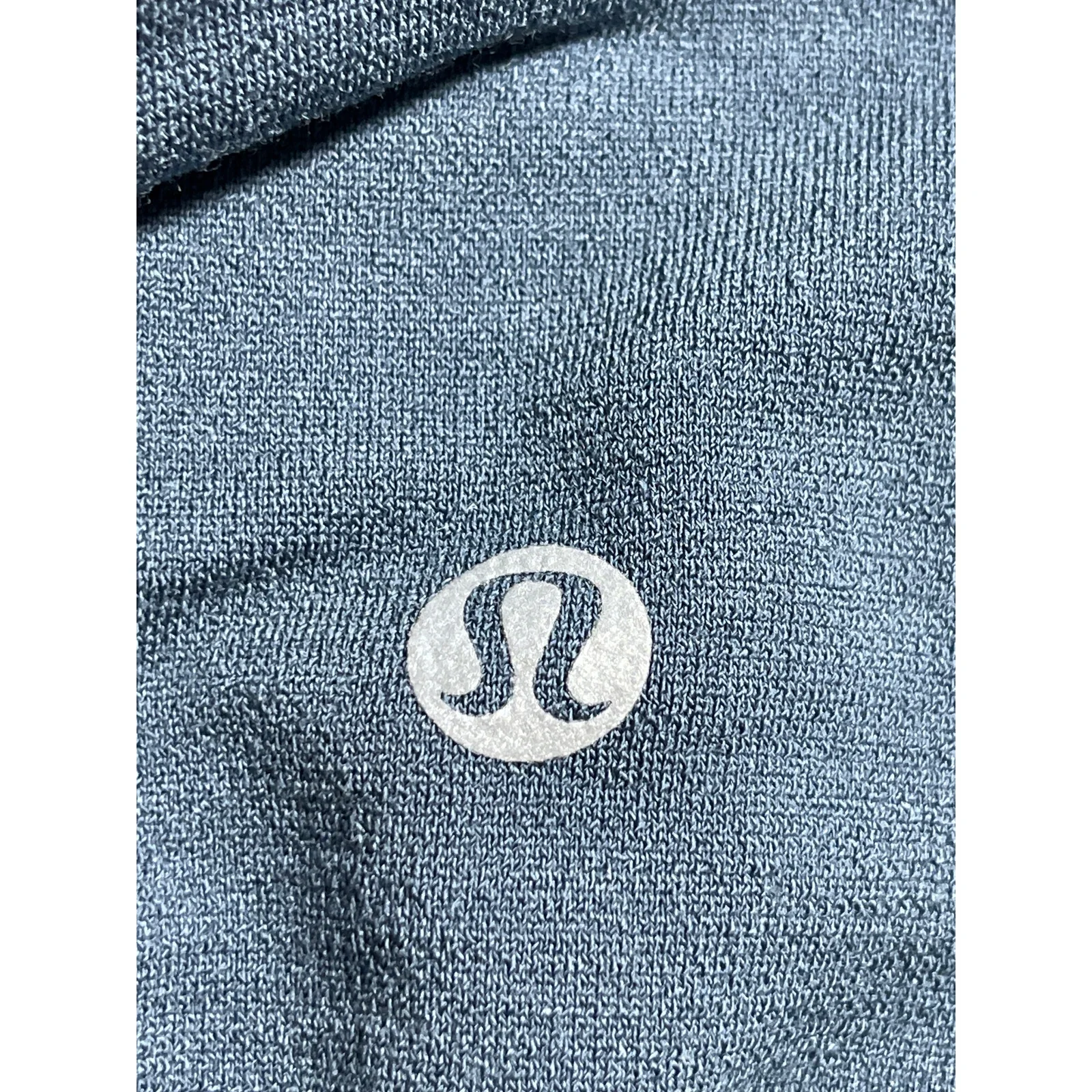 Lululemon Women's Blue Knit Long Sleeve Mock Neck Raglan Sweatshirt Top Size S - Image 5