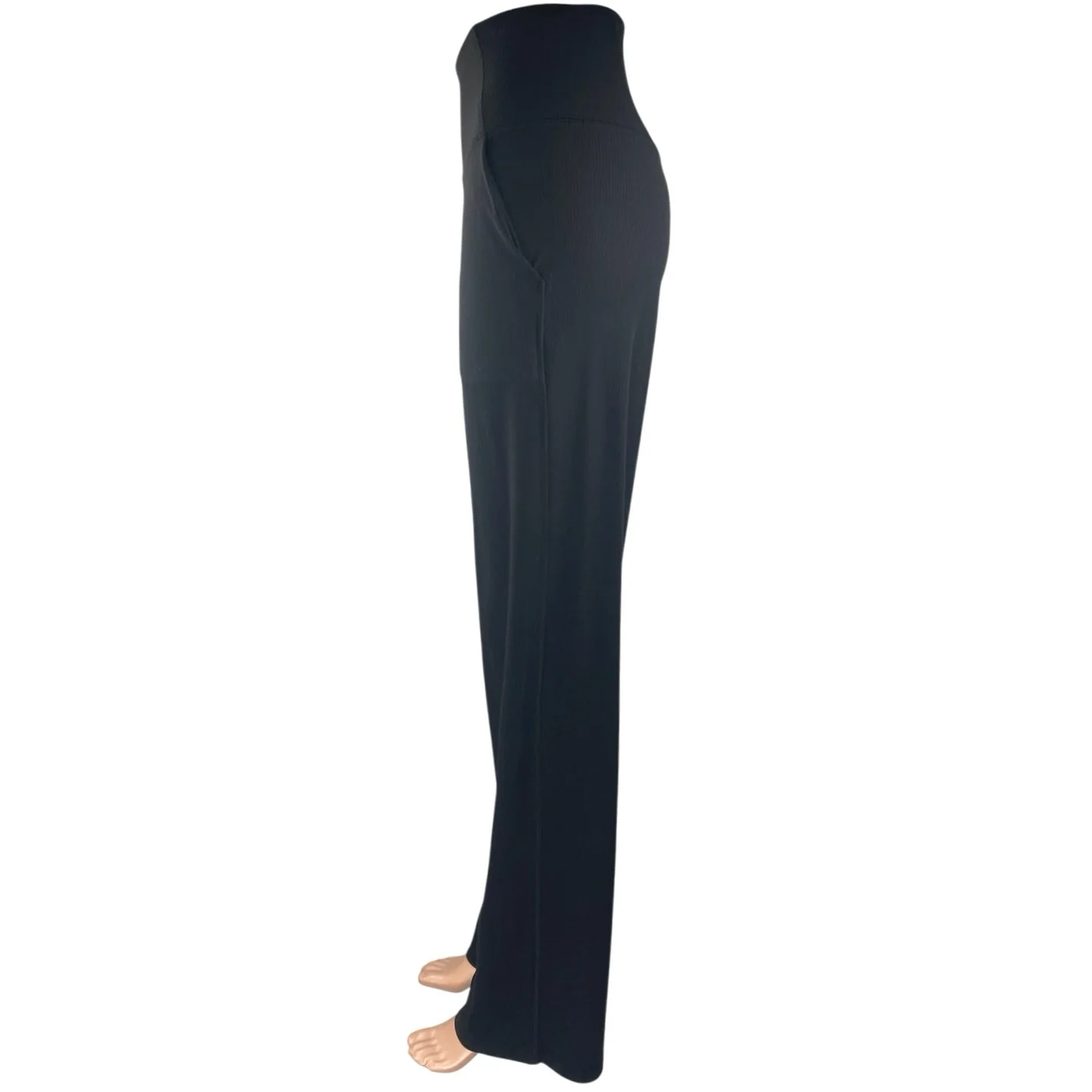 Lululemon Women's Blue Rib Knit Straight Leg Fitness Trousers Leggings Pants 4 - Image 2