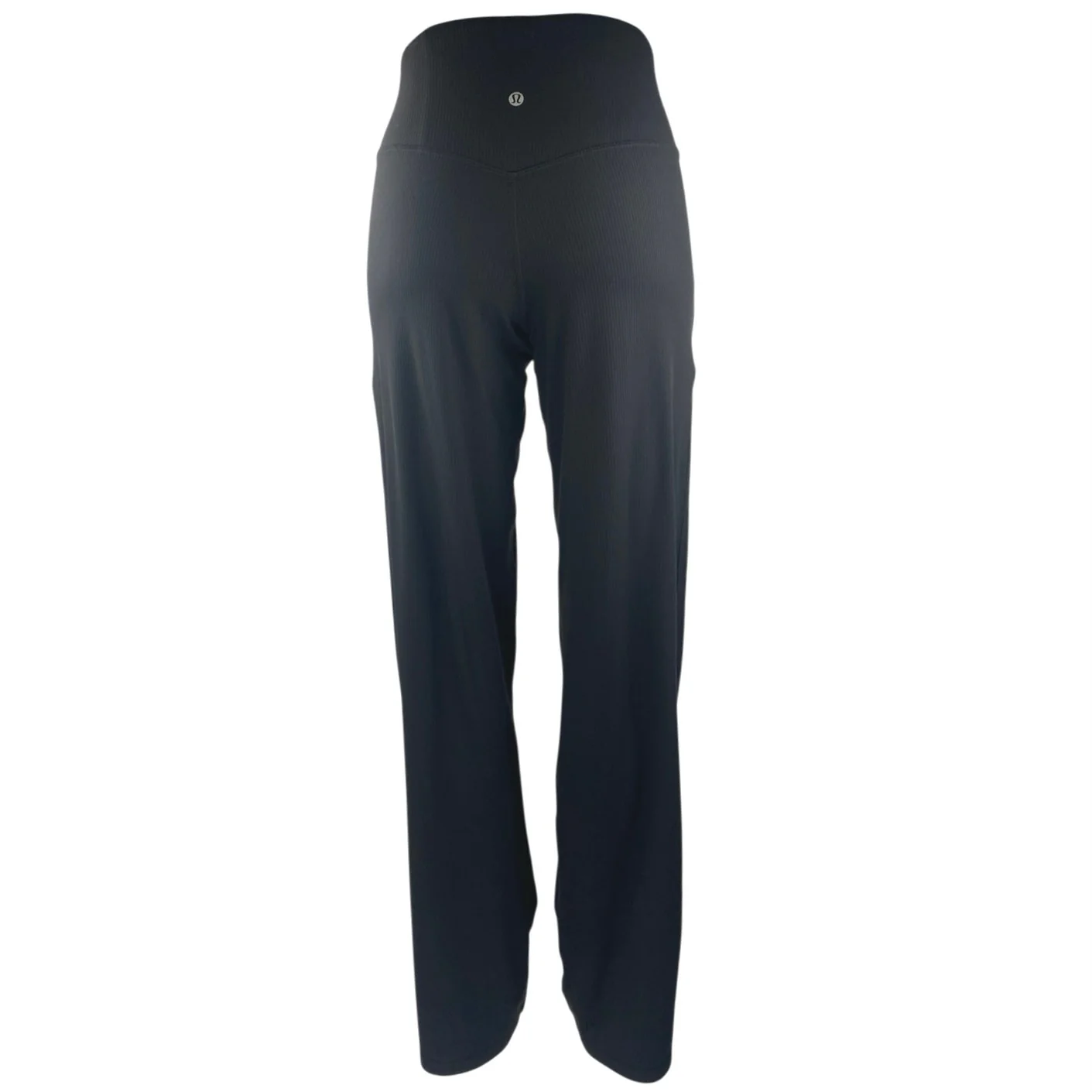 Lululemon Women's Blue Rib Knit Straight Leg Fitness Trousers Leggings Pants 4 - Image 3