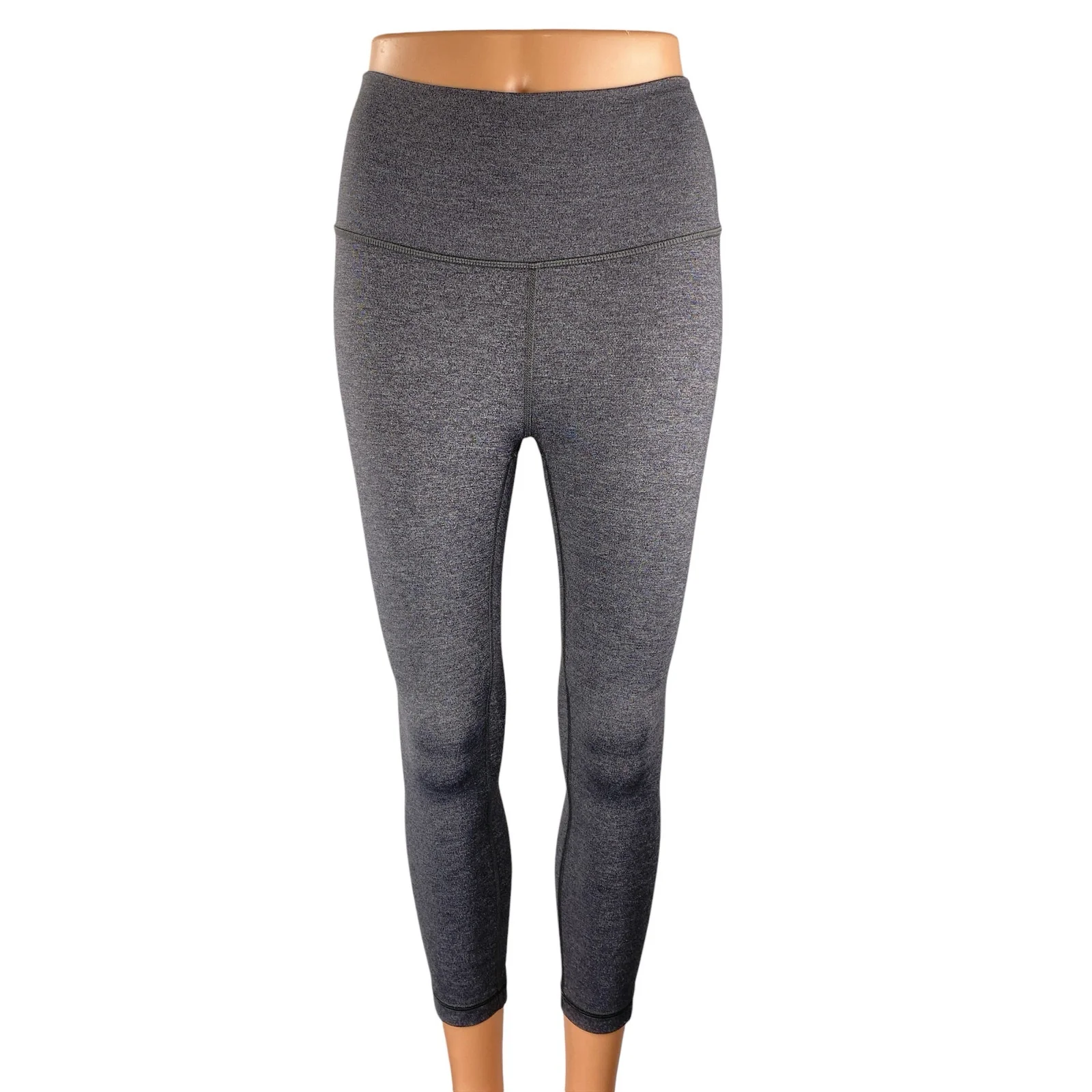 Lululemon Womens Gray High Rise Skinny Yoga Athletic Activewear Leggings Pants 4