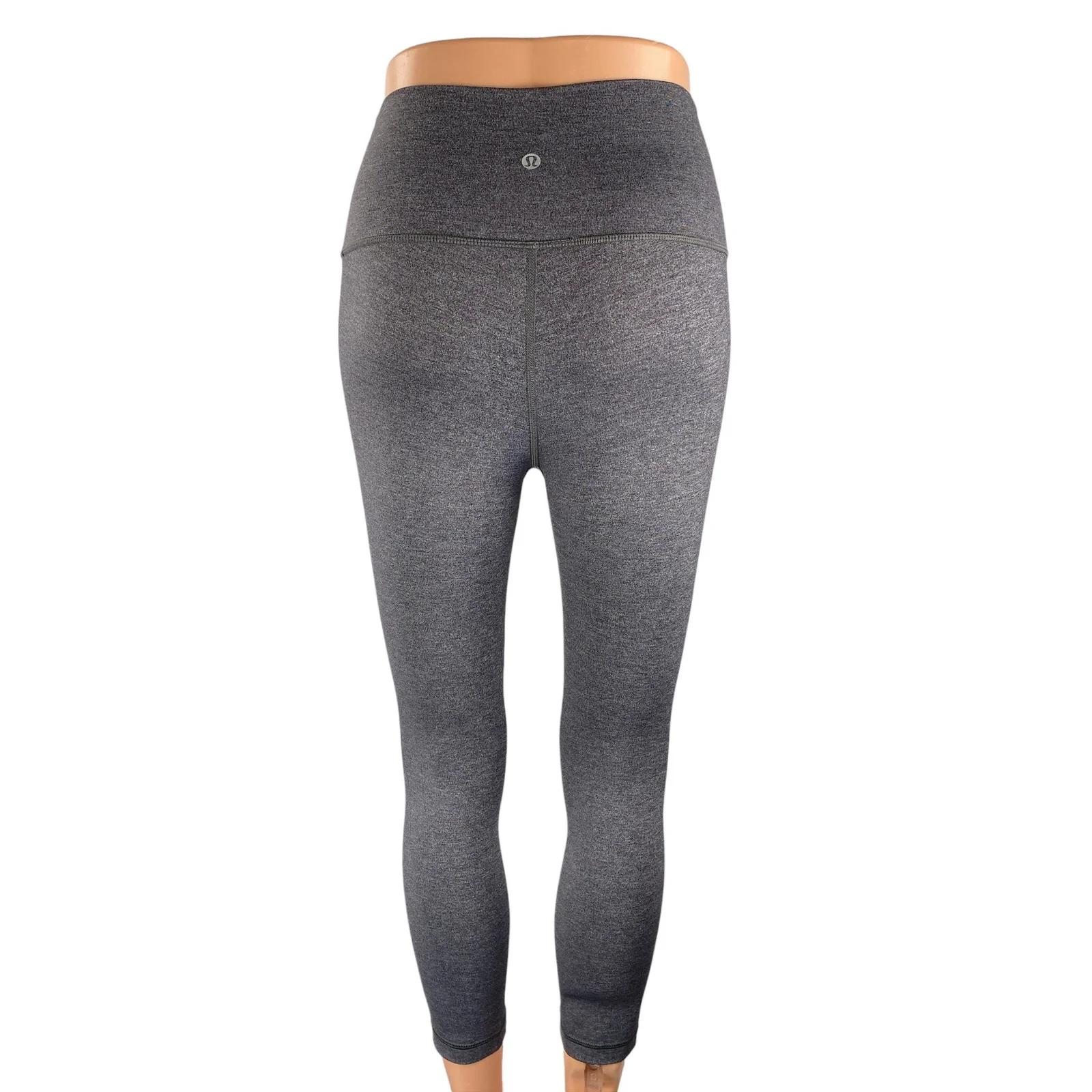Lululemon Womens Gray High Rise Skinny Yoga Athletic Activewear Leggings Pants 4 - Image 4