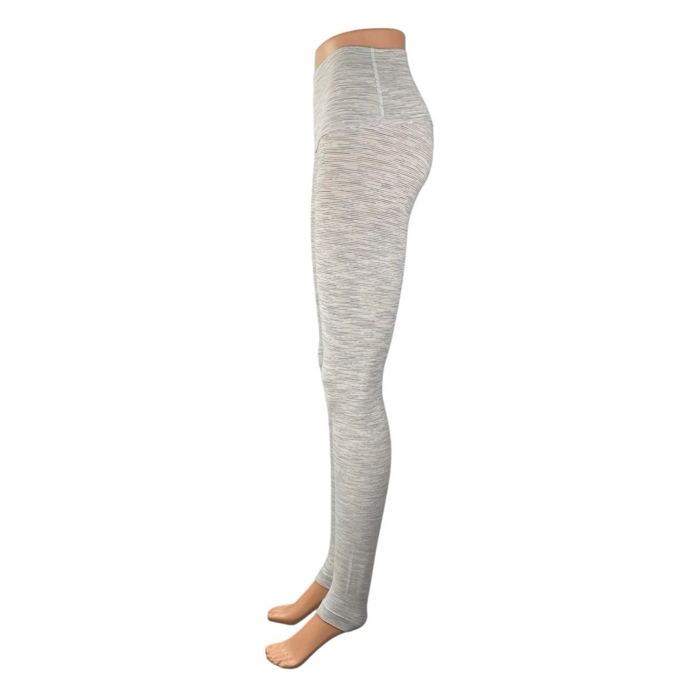 Lululemon Women's Light Gray Mid Rise Yoga Workout Athletic Legging Pants Size 2 - Image 2