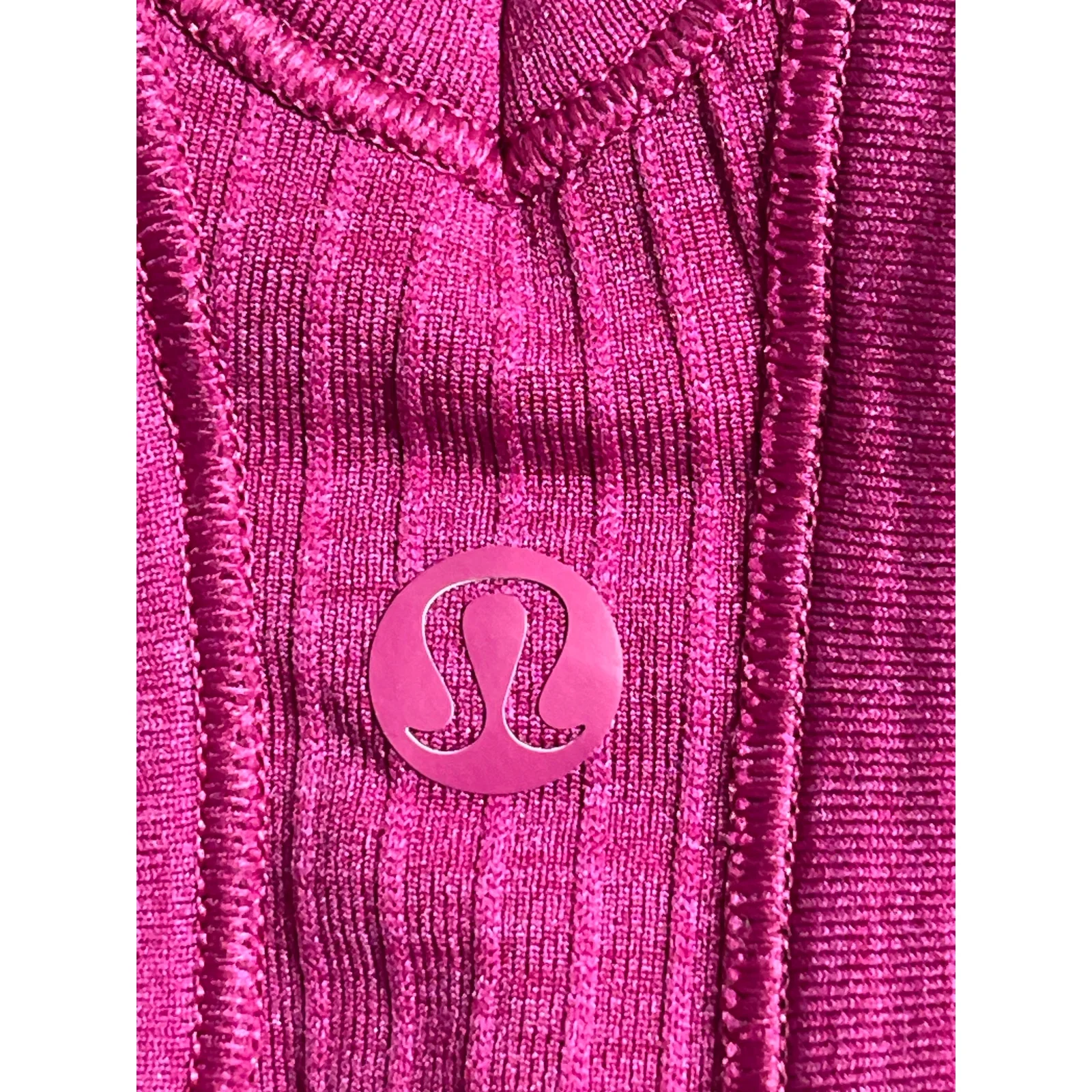 Lululemon Womens Pink Purple Ribbed Knit Racerback Yoga Athletic Tank Top Size 6 - Image 5