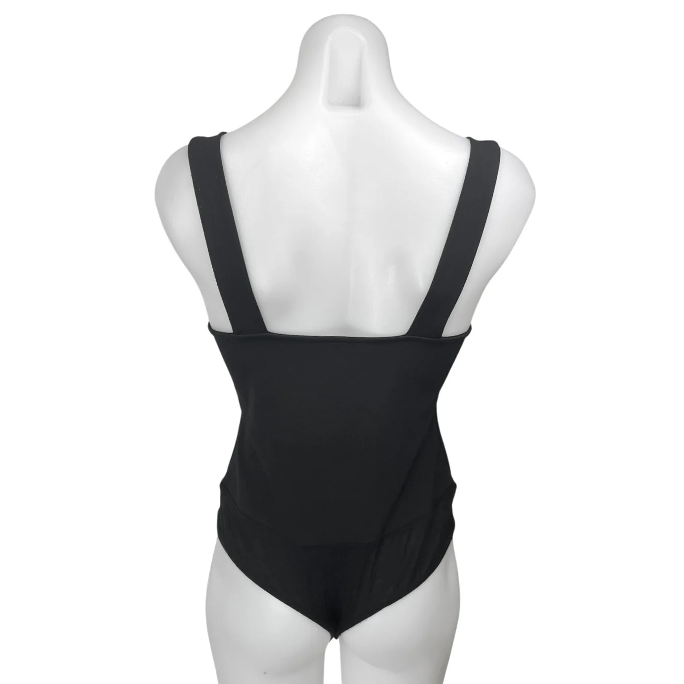Lulus Black Sleeveless Square Neck Stretch Cami Camisole Tank Bodysuit Top Sz M - Image 2