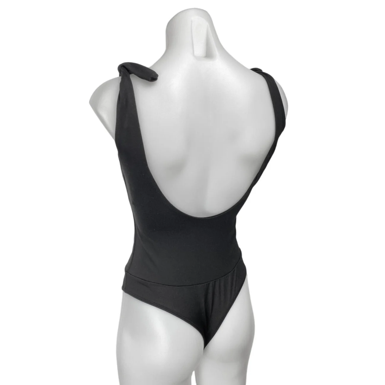 Lulus Black Sleeveless Tie Strap Open Back Cami Camisole Tank Bodysuit Top Sz S - Image 2