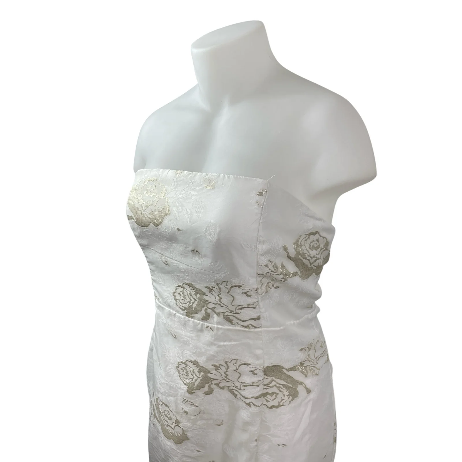 Lulus Cultivated Love Floral Jacquard Sleeveless Bandeau Maxi Sheath Dress Sz XL - Image 2