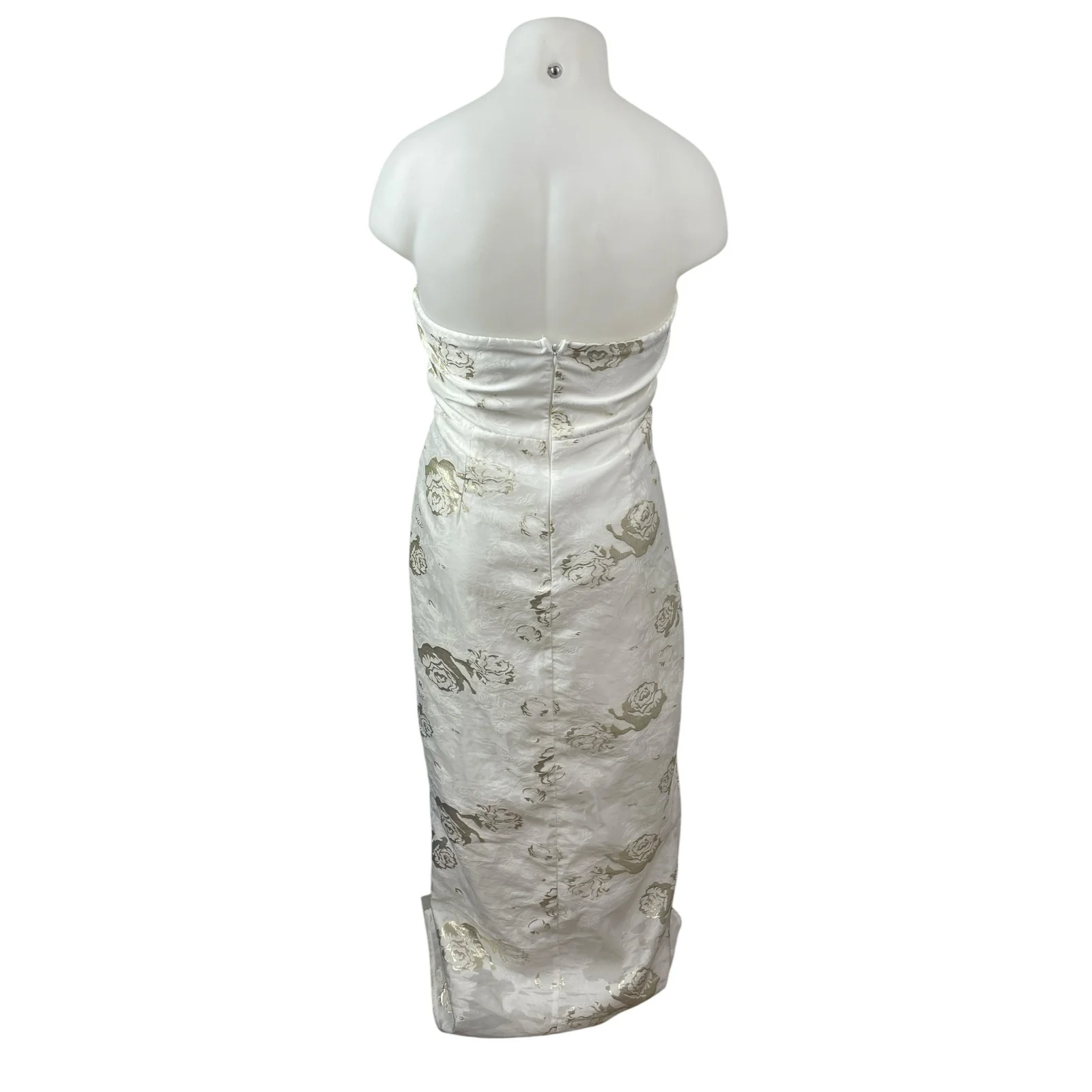 Lulus Cultivated Love Floral Jacquard Sleeveless Bandeau Maxi Sheath Dress Sz XL - Image 4
