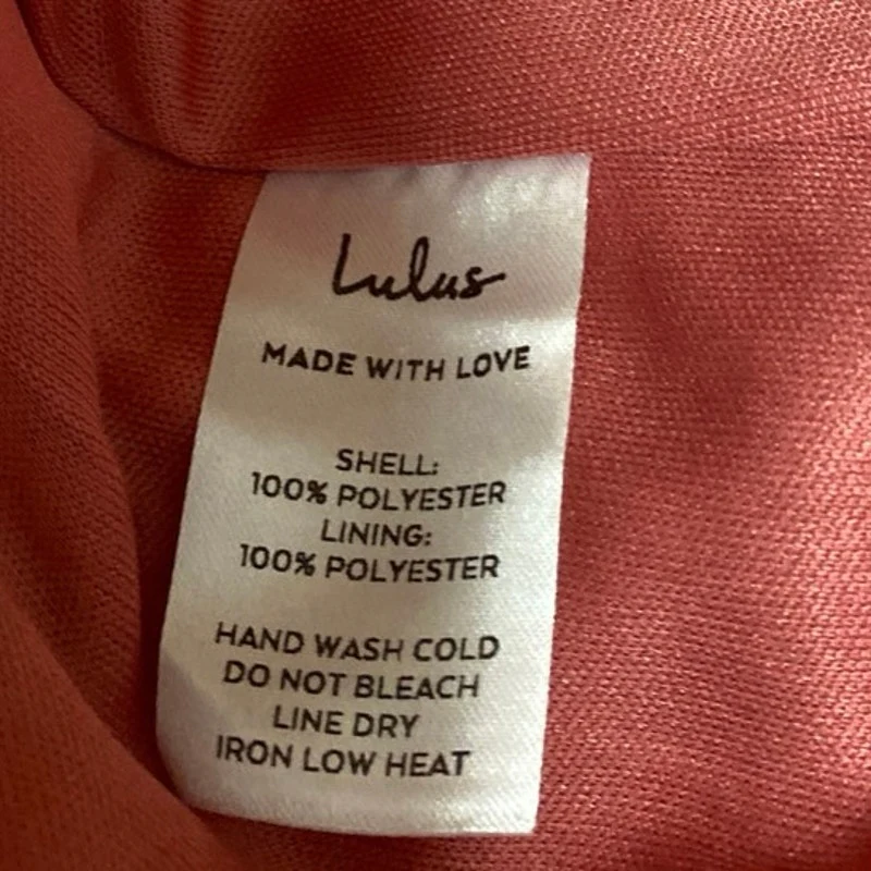 Lulus Pink Short Sleeve Swiss Dot Ruffle Tiered Faux Wrap A Line Midi Dress Sz S - Image 5
