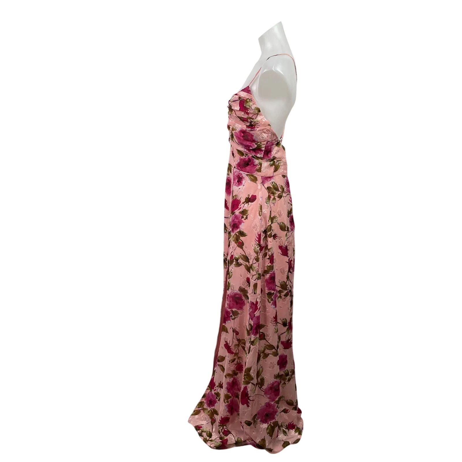 Lulus Pretty Perspective Pink Floral Sleeveless Cami Maxi A-Line Tank Dress Sz M - Image 2