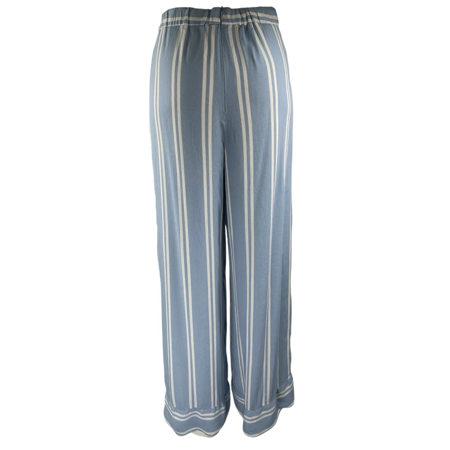 Lulus Women's Blue White Striped High Waisted Wide Leg Trousers Pants Size S - Image 3