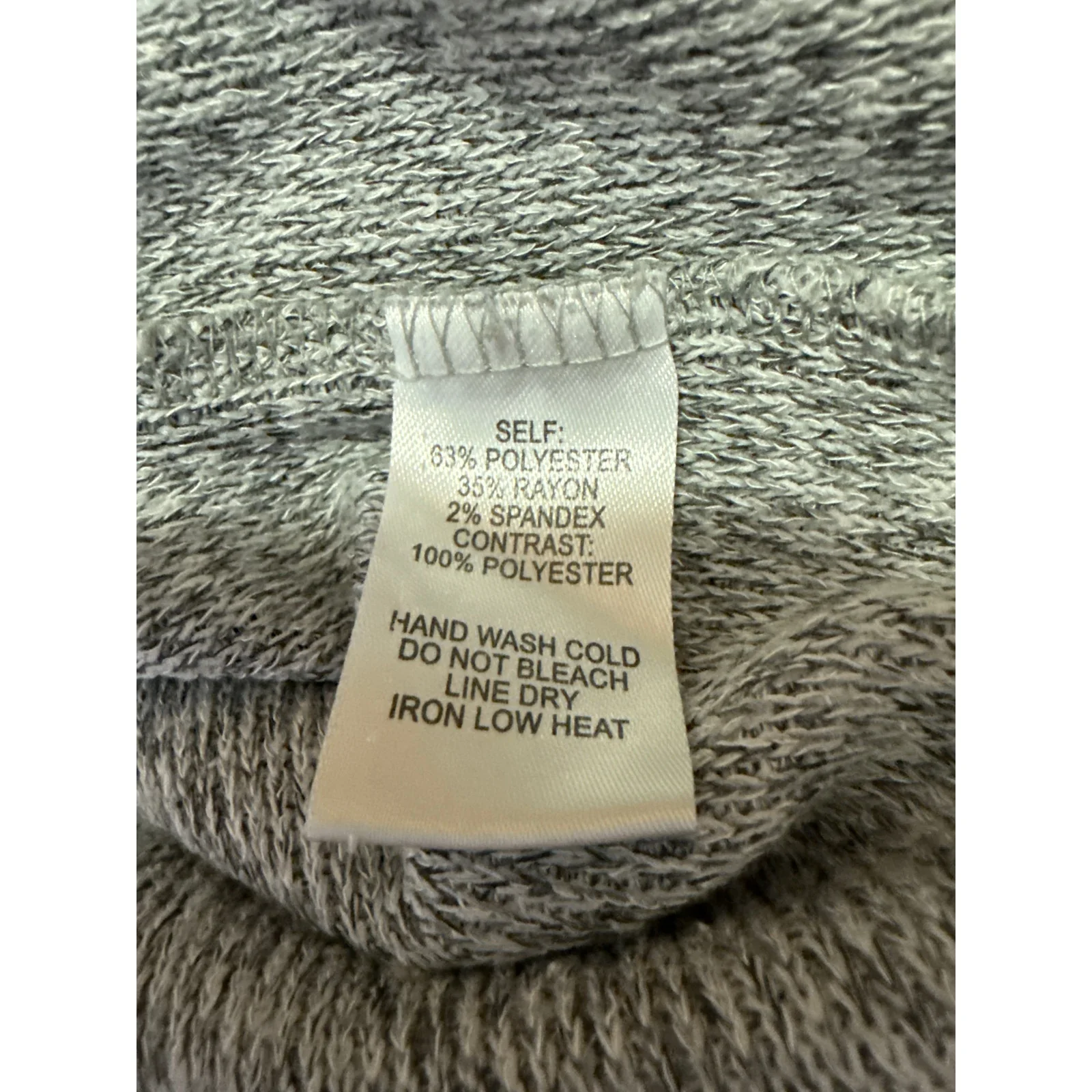 Lulus Women's Gray White Layered Long Sleeve Knit Sweatshirt Sweater Top Size M - Image 4