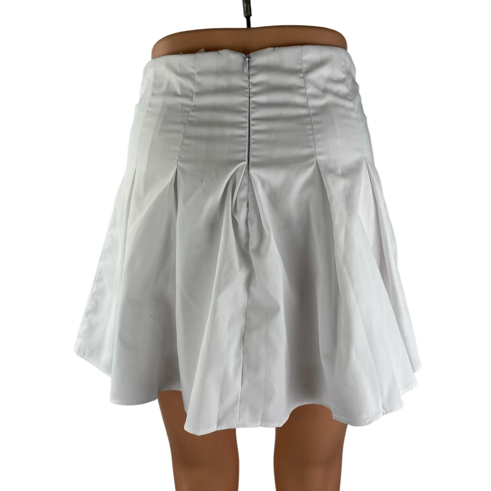 M.N.I Los Angeles White Pleated High Rise Mini Athletic Tennis Flare Skirt Sz S - Image 4
