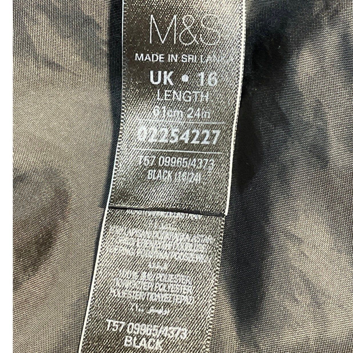 M&S Marks & Spencer Black High Waisted Slit Career Pencil Mini Skirt Size 12 - Image 5