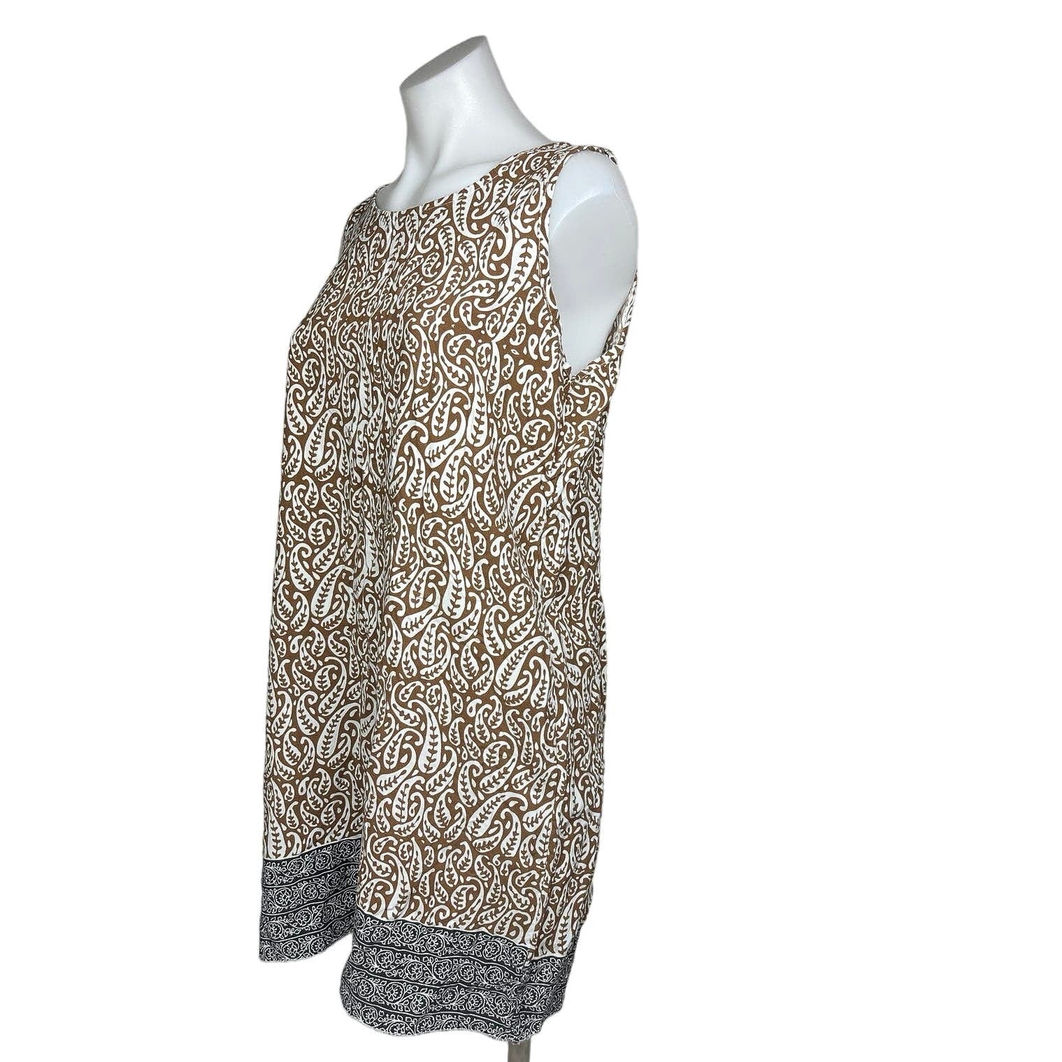 Made With Love Paisley Colorblock Print Sleeveless Boho Shift Mini Dress Size M - Image 2