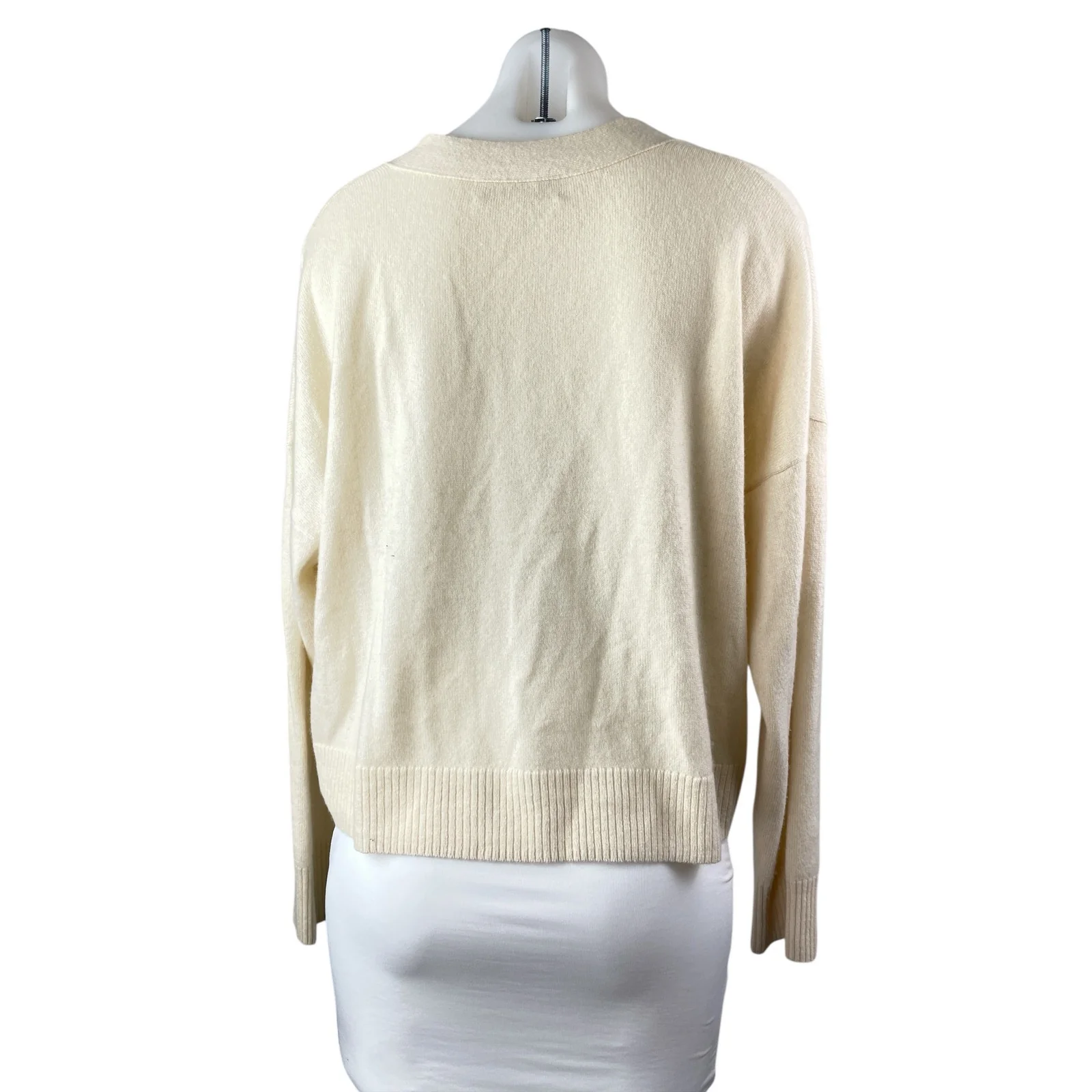 Madewell 100% Cashmere Plus Asherton Waffle Button Down Cardigan Sweater Top M - Image 4
