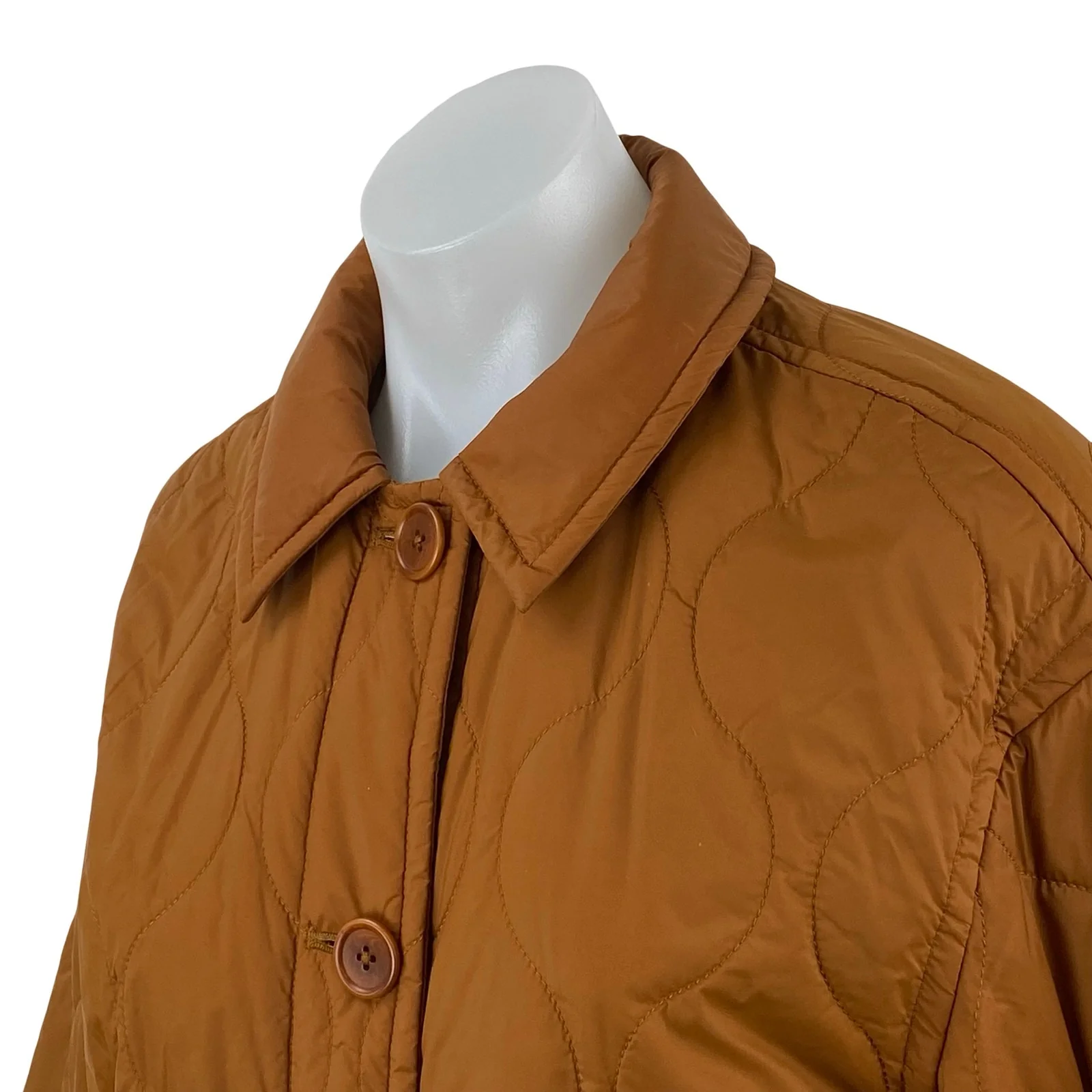 Madewell Airpuff Women's Brown Quilted Puffer Button Up Shacket Shirt Jacket XS - Image 2