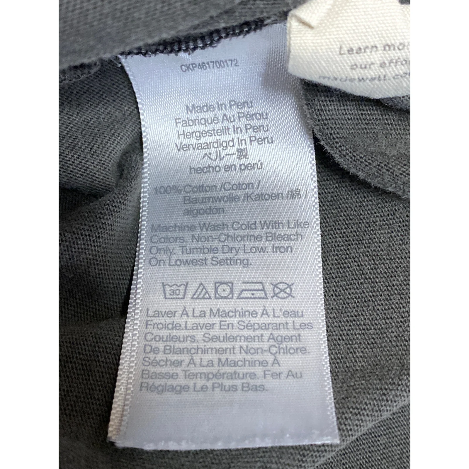 Madewell All Day Tee Oversized Gray Short Sleeve Crew Neck Boxy T-Shirt Top XL - Image 6