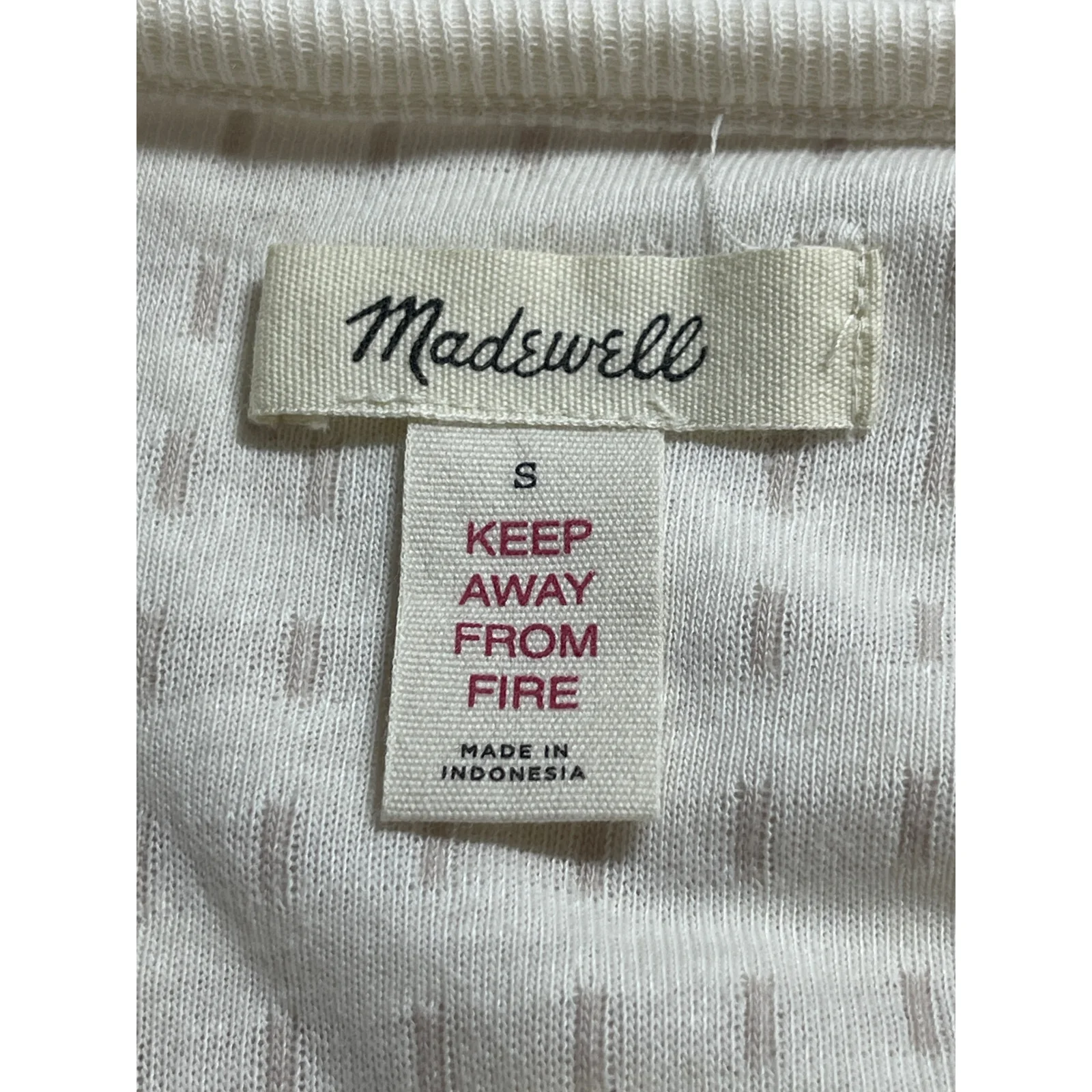 Madewell Beige Striped Sleeveless V-Neck Cami Camisole Mini Tank Shift Dress S - Image 3