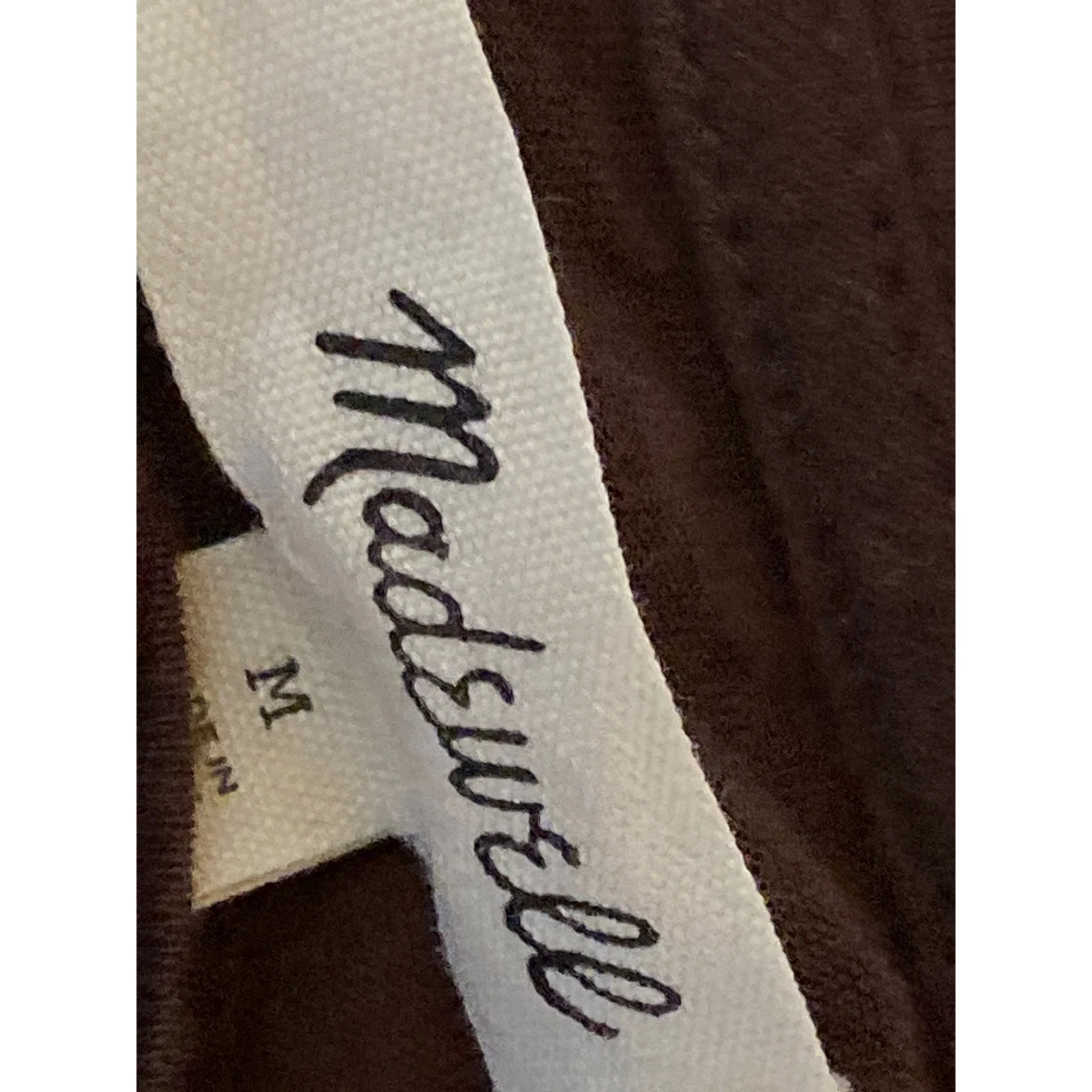 Madewell Brown Wool Crew Neck Long Sleeve Tee T-Shirt Sweatshirt Sweater Top M - Image 3