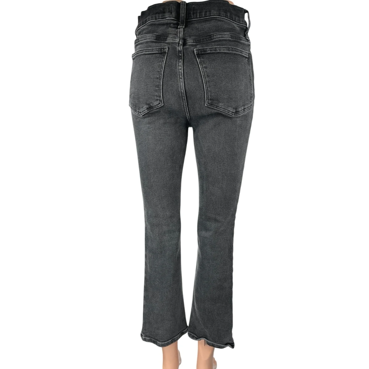Madewell Cali Demi Boot Black Wash Flare Bootcut High Rise Ankle Denim Jeans 28 - Image 3