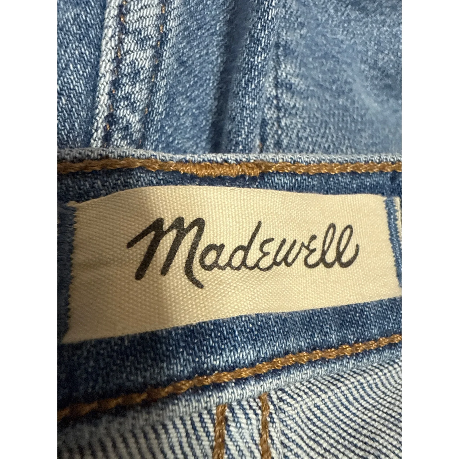 Madewell Cali Demi Boot Women's Blue High Rise Cropped Flared Denim Jeans Sz 27 - Image 4