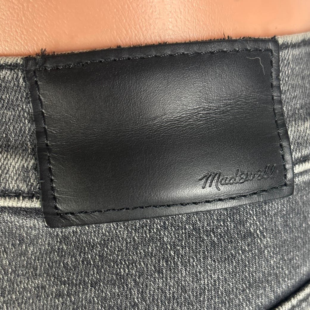 Madewell Charcoal Gray Cotton 10” High Rise Ankle Skinny Denim Jeans Size 25 - Image 7