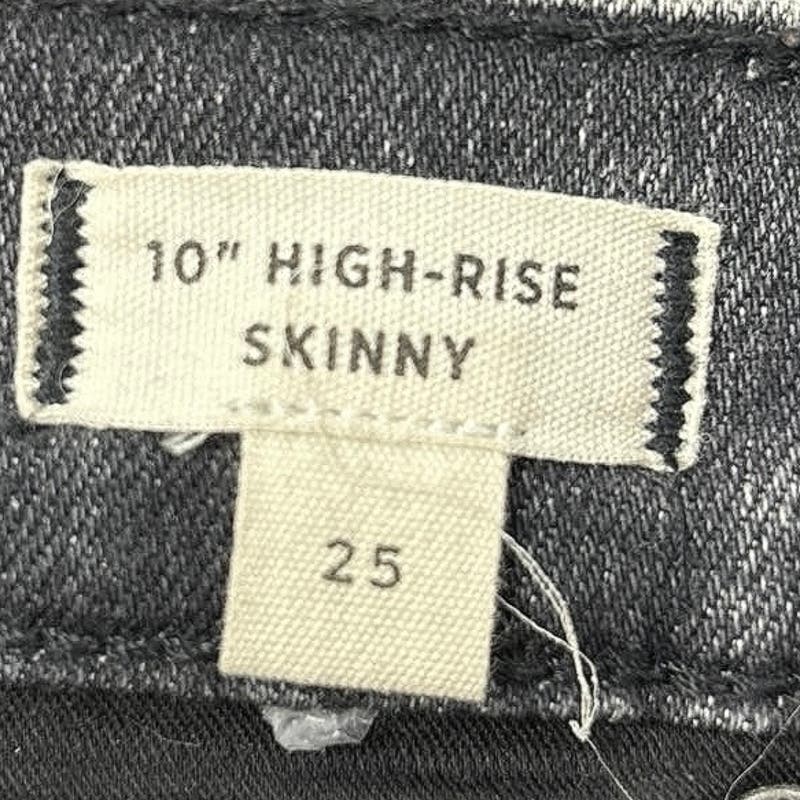 Madewell Charcoal Gray Cotton 10” High Rise Ankle Skinny Denim Jeans Size 25 - Image 9