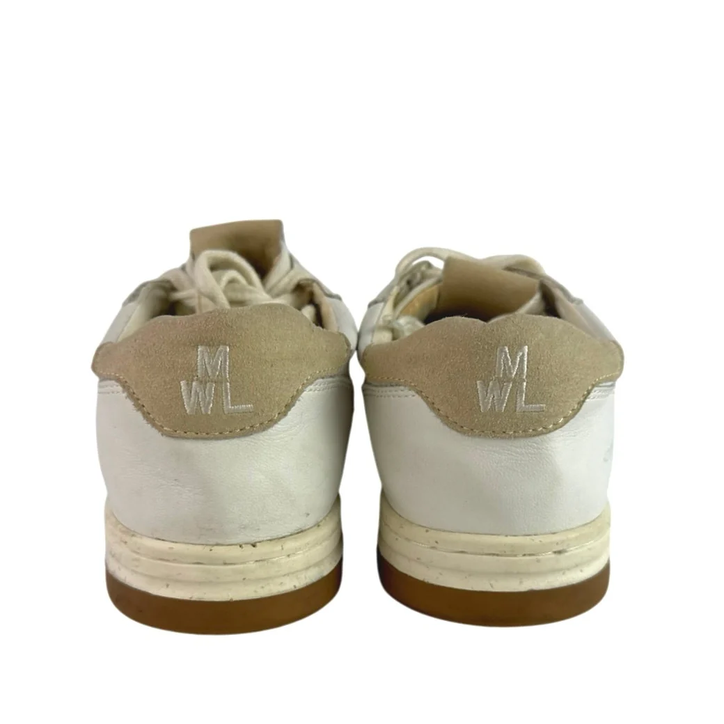 Madewell Court Unisex White Leather Low Top Lace Up Sneakers Shoes Size M7 W8.5 - Image 3
