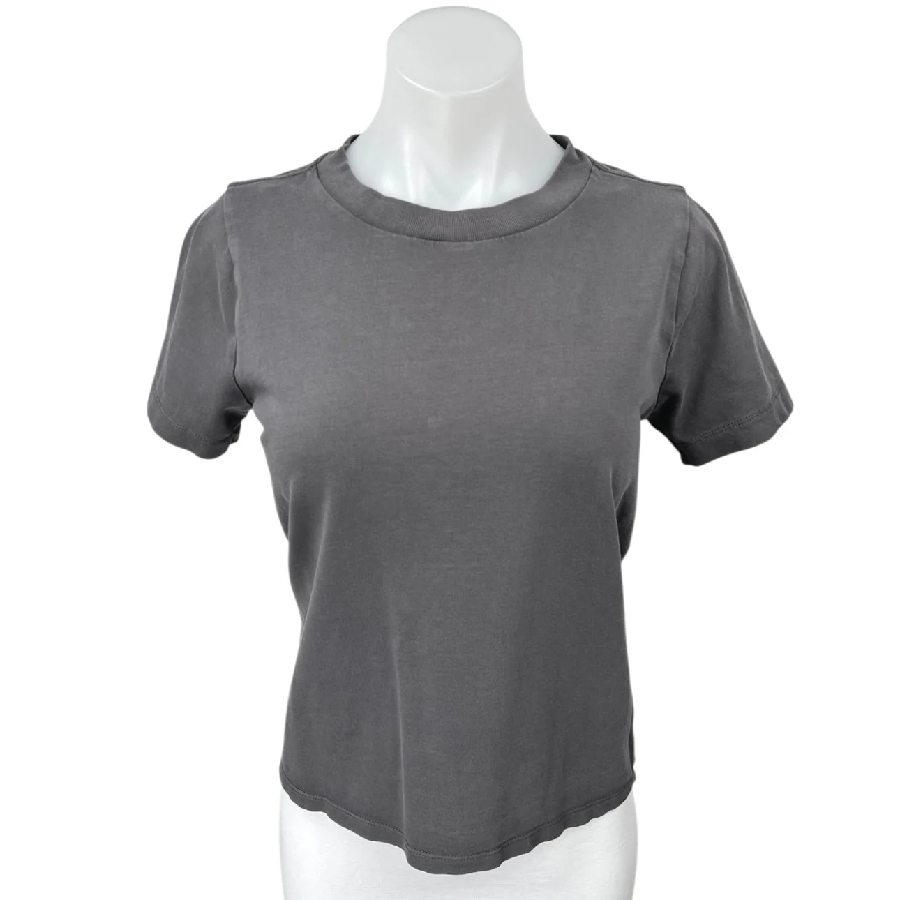 Madewell Dark Gray Short Sleeve Crew Neck Basic Casual T Shirt Tee Top Size XS