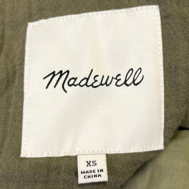 Madewell Dumont Lightspun Khaki Button Pockets Quilted Blazer Coat Jacket Sz XS - Image 3