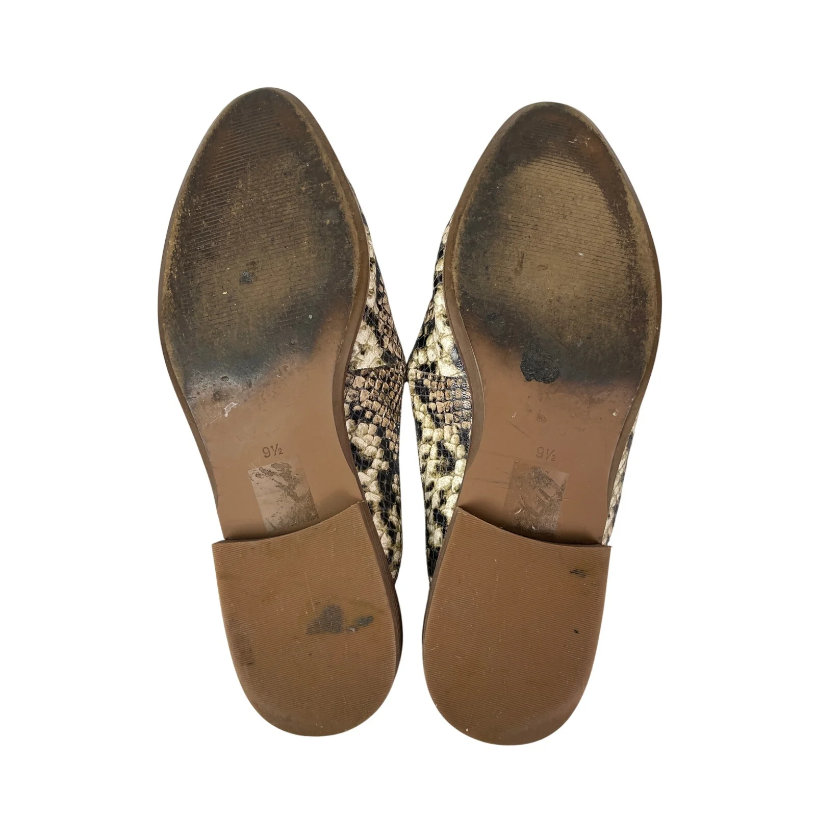 Madewell Frances Snake Skin Embossed Leather Pointed Toe Loafer Flat Mules 9.5 - Image 4