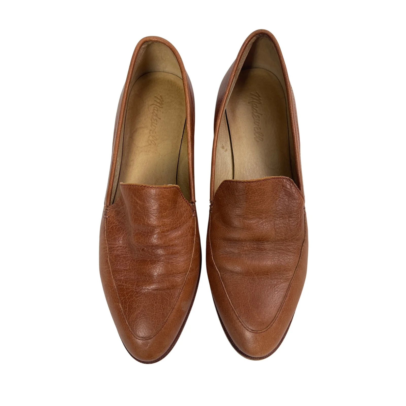 Madewell Frances Women's Brown Leather Slip On Pointed Toe Loafers Shoes Size 8 - Image 2