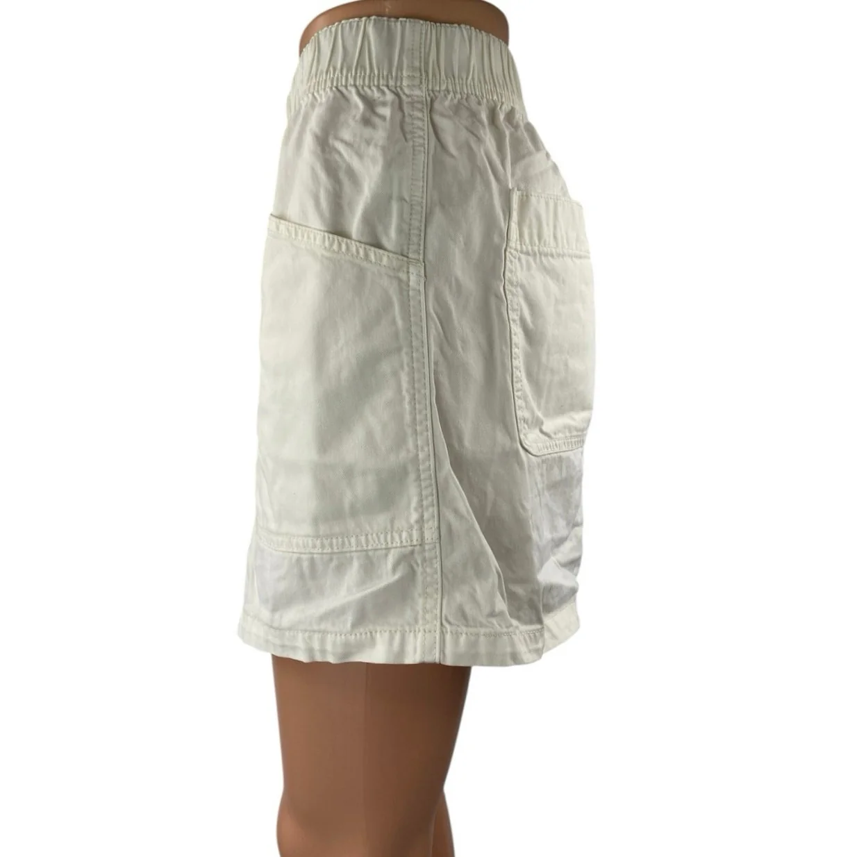 Madewell Garment-Dyed Women's White Pull On High Waisted Utility Shorts Size 29 - Image 2