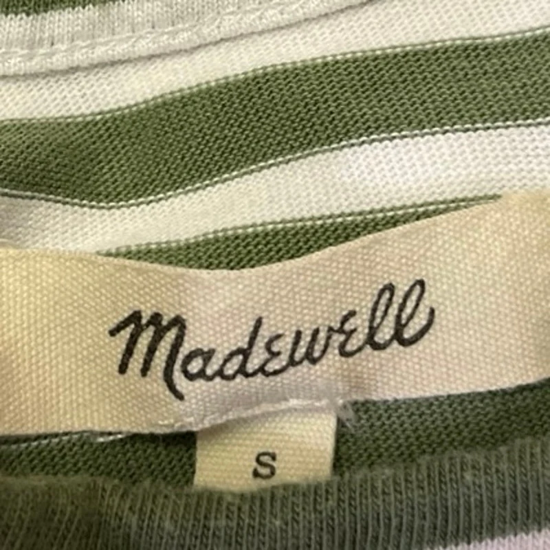 Madewell Green Striped Sleeveless Cami Muscle Tee Shirt Sweater Tank Vest Top S - Image 3