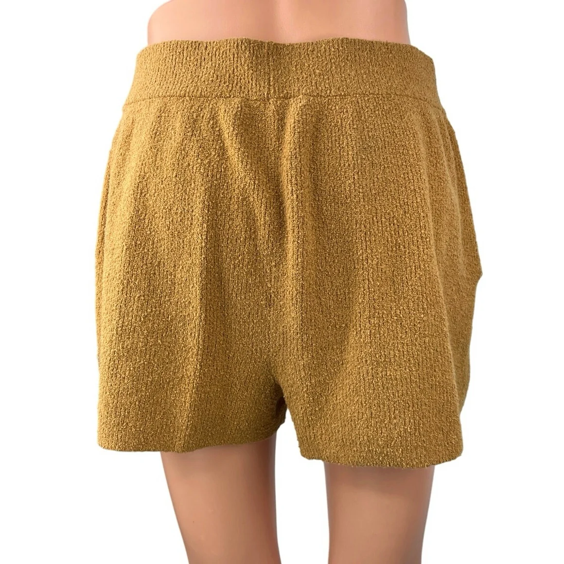 Madewell Holmdem Women's Brown Elastic Waist Pull On Pockets Sweater Shorts S - Image 3