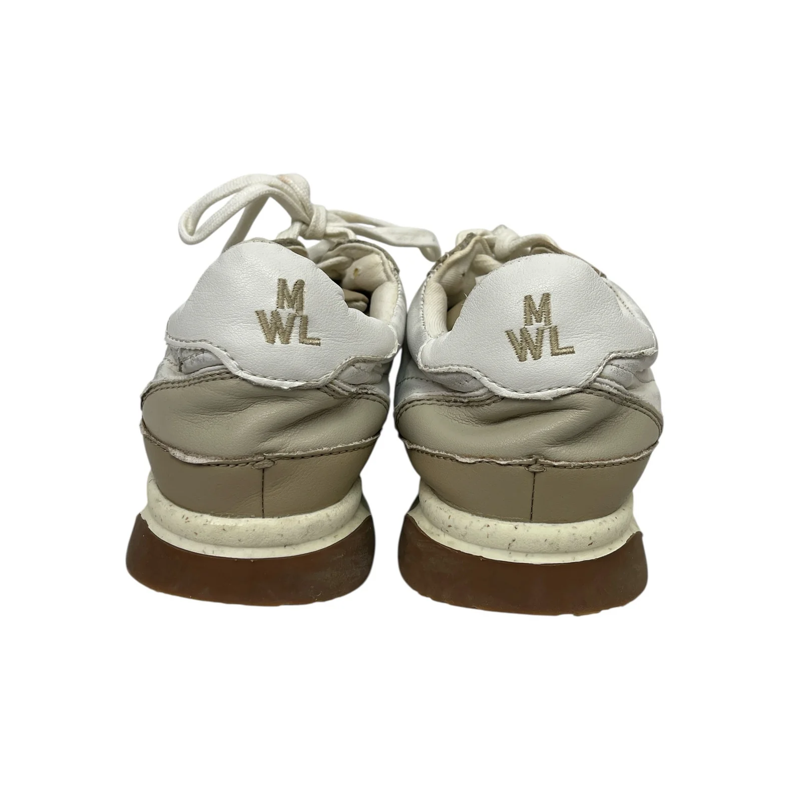 Madewell Kickoff Trainer Beige White Low Top Lace Up Athletic Sneakers Shoes 7M - Image 3